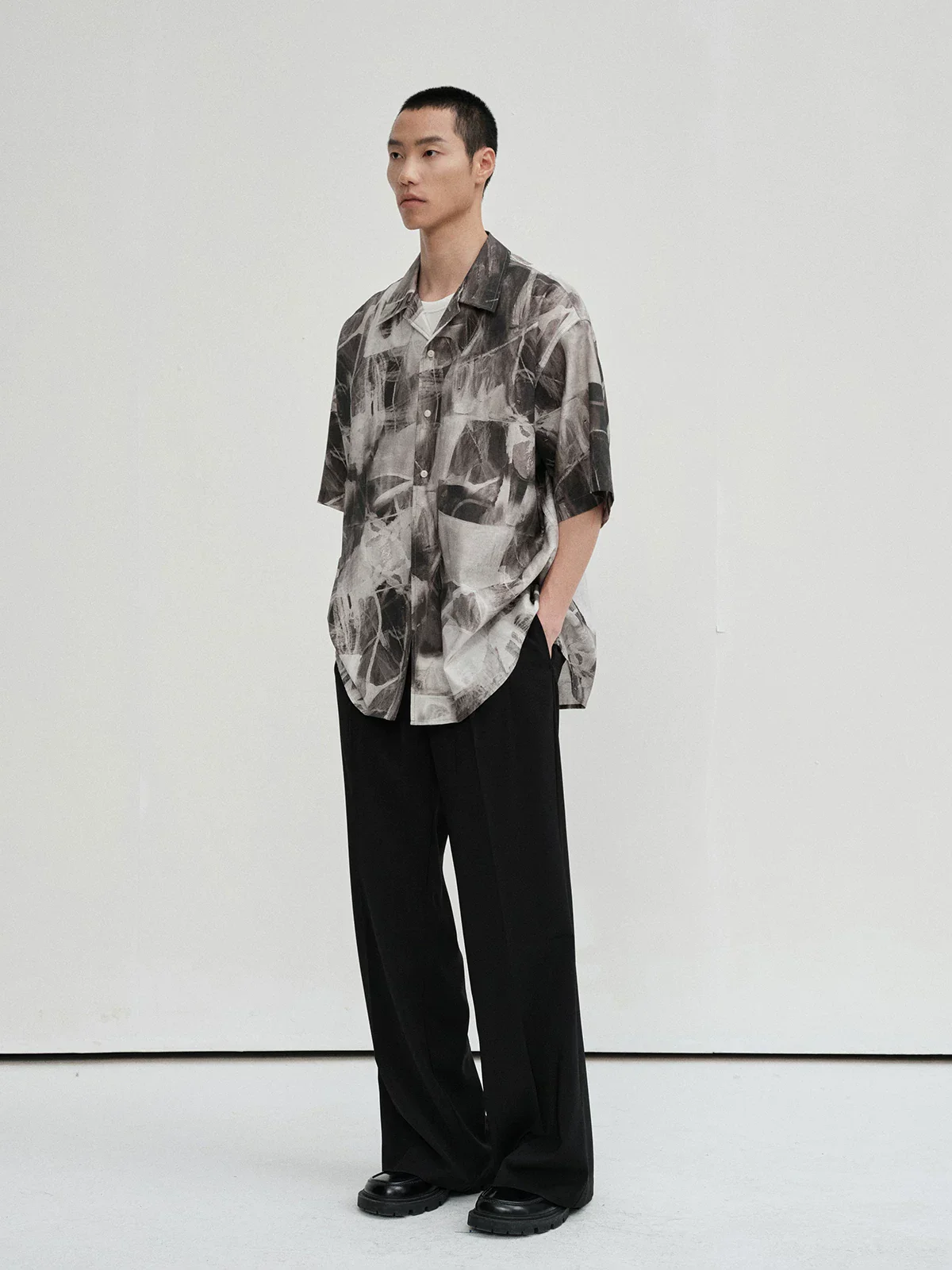 Double-Pleat Flared Trousers - Image 4