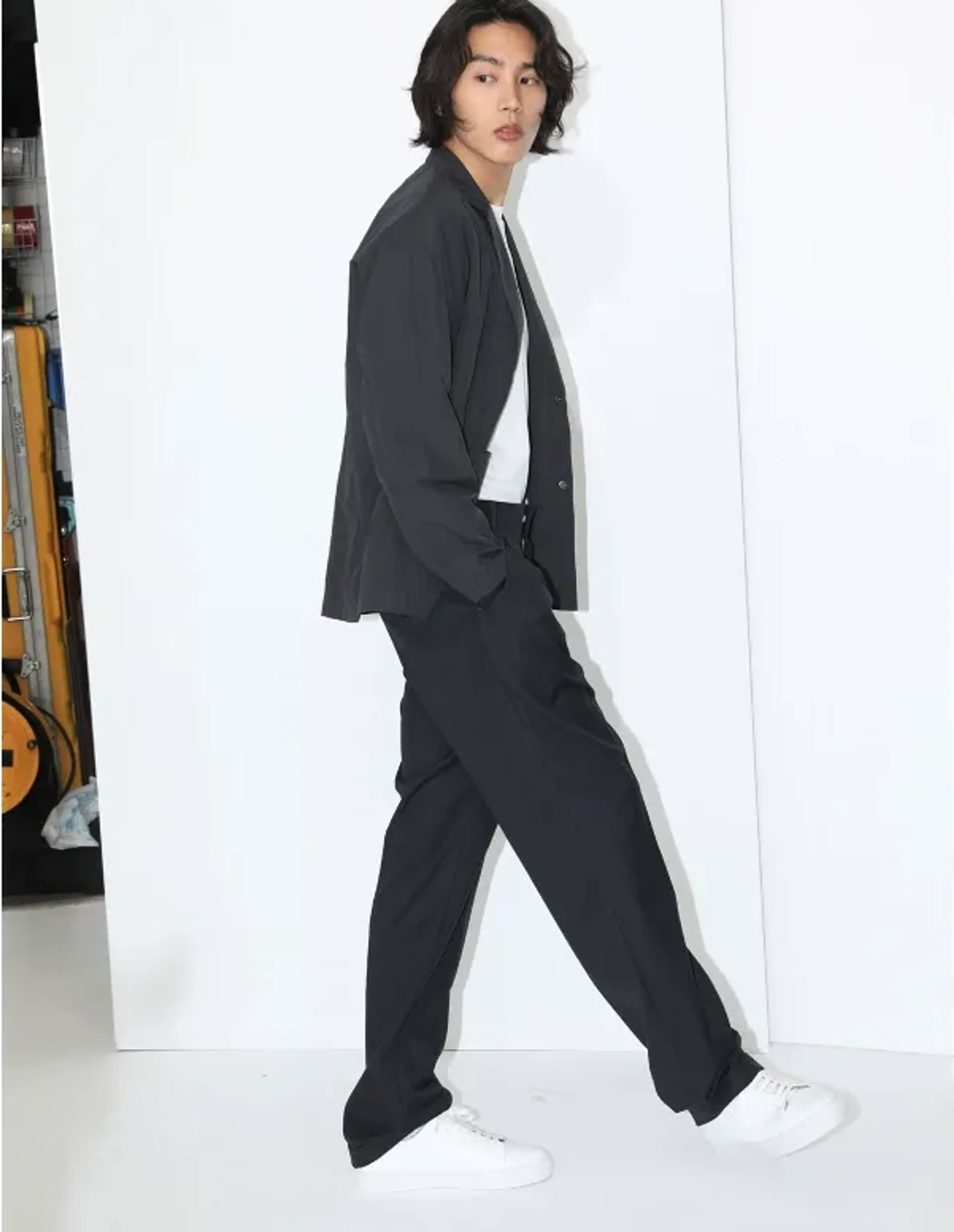 Double Pleat Tailored Wool Blend Trousers - Image 5
