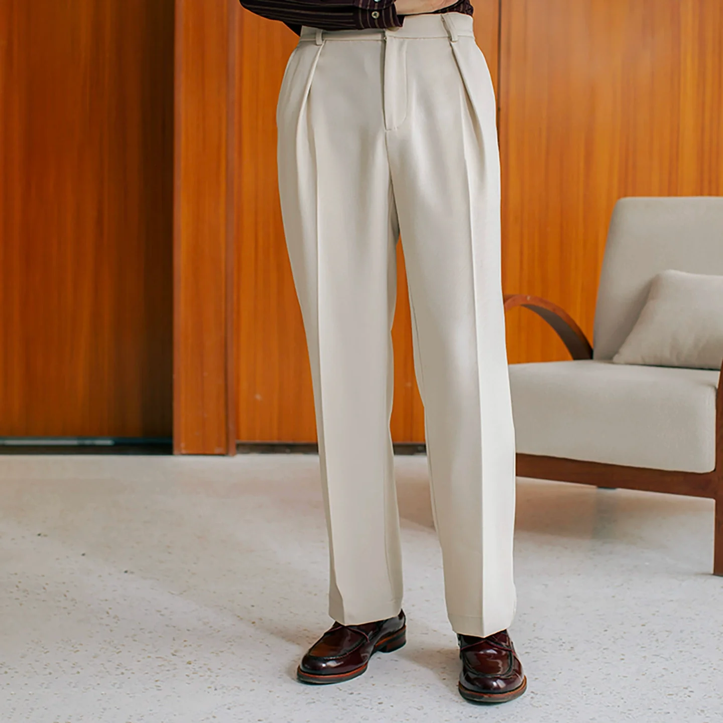 Double-Pleat Tapered Suit Trousers - Image 6