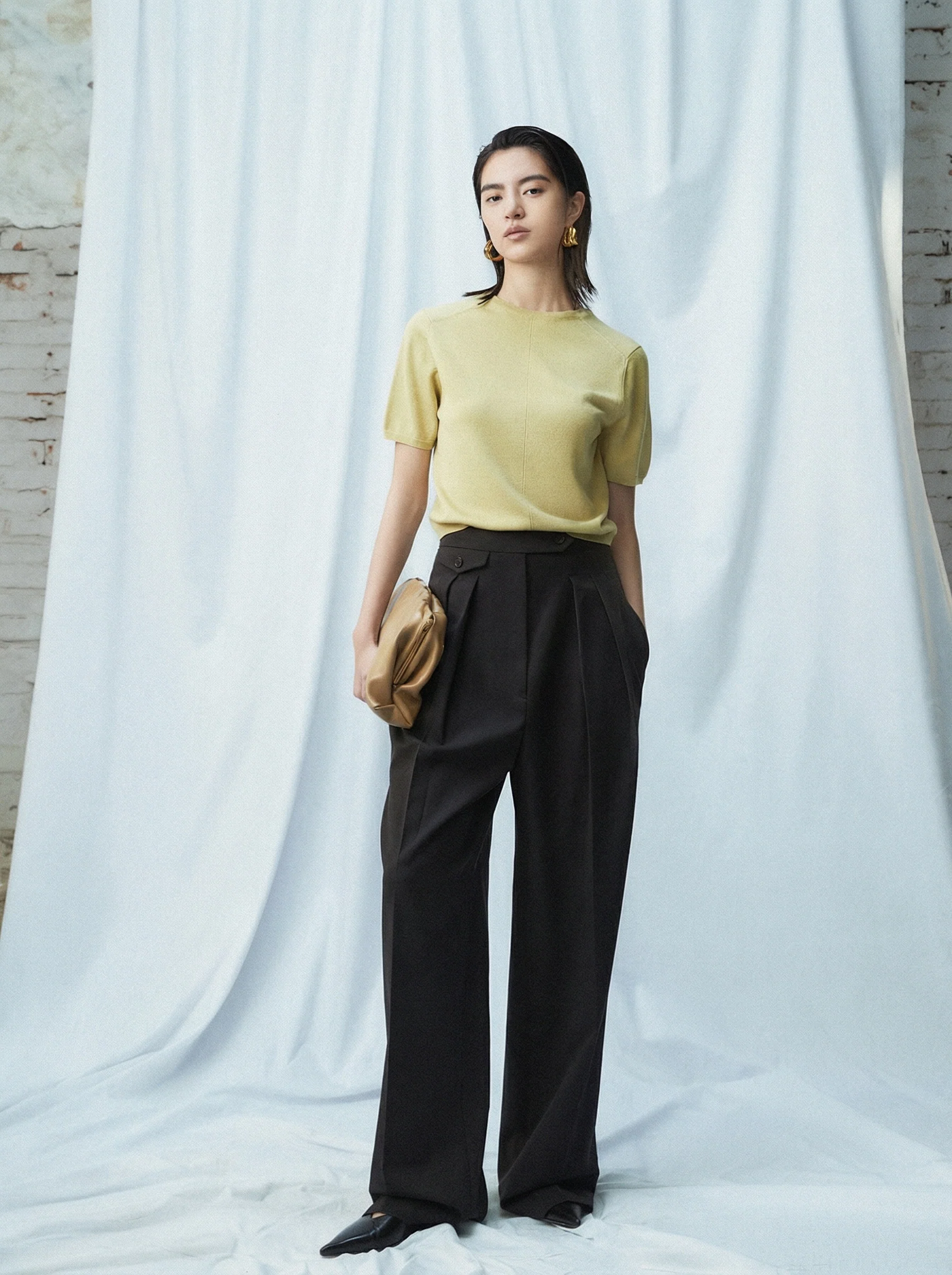 Double Pleat Wool Trousers - Image 3