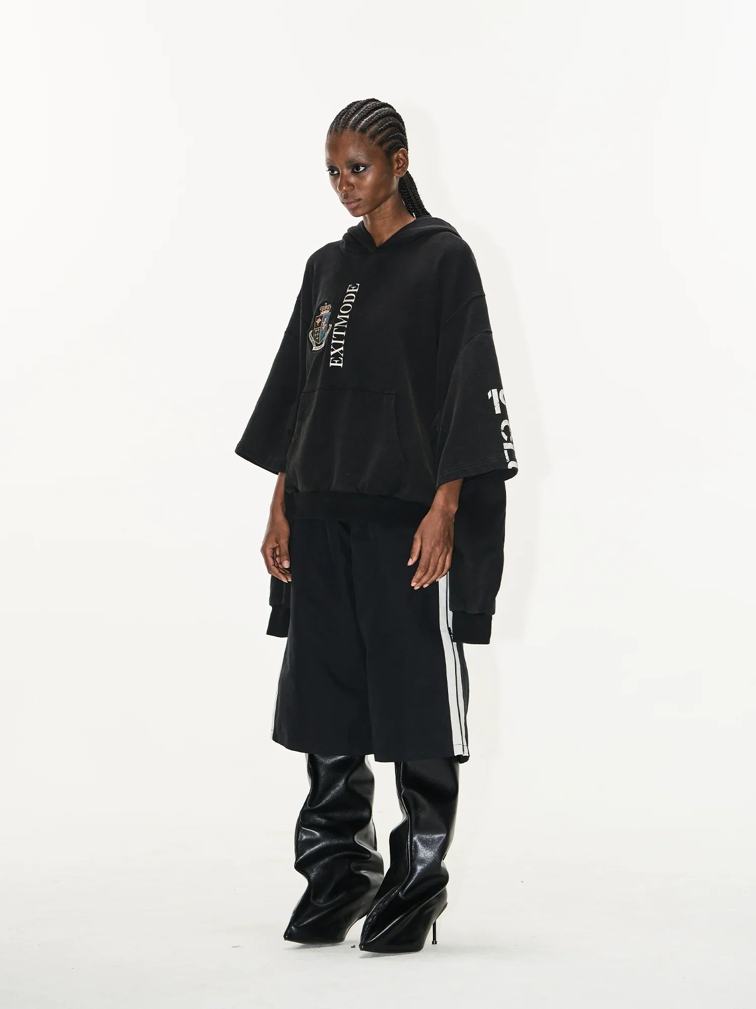 Double-Sleeve Distressed Hoodie - Image 2