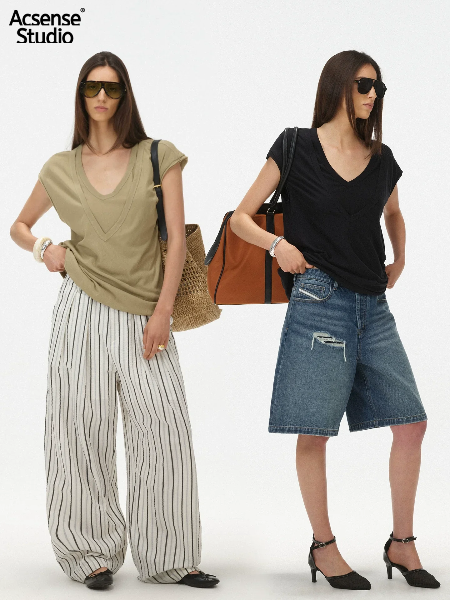 Double V-Neck Cotton Vest - Image 3