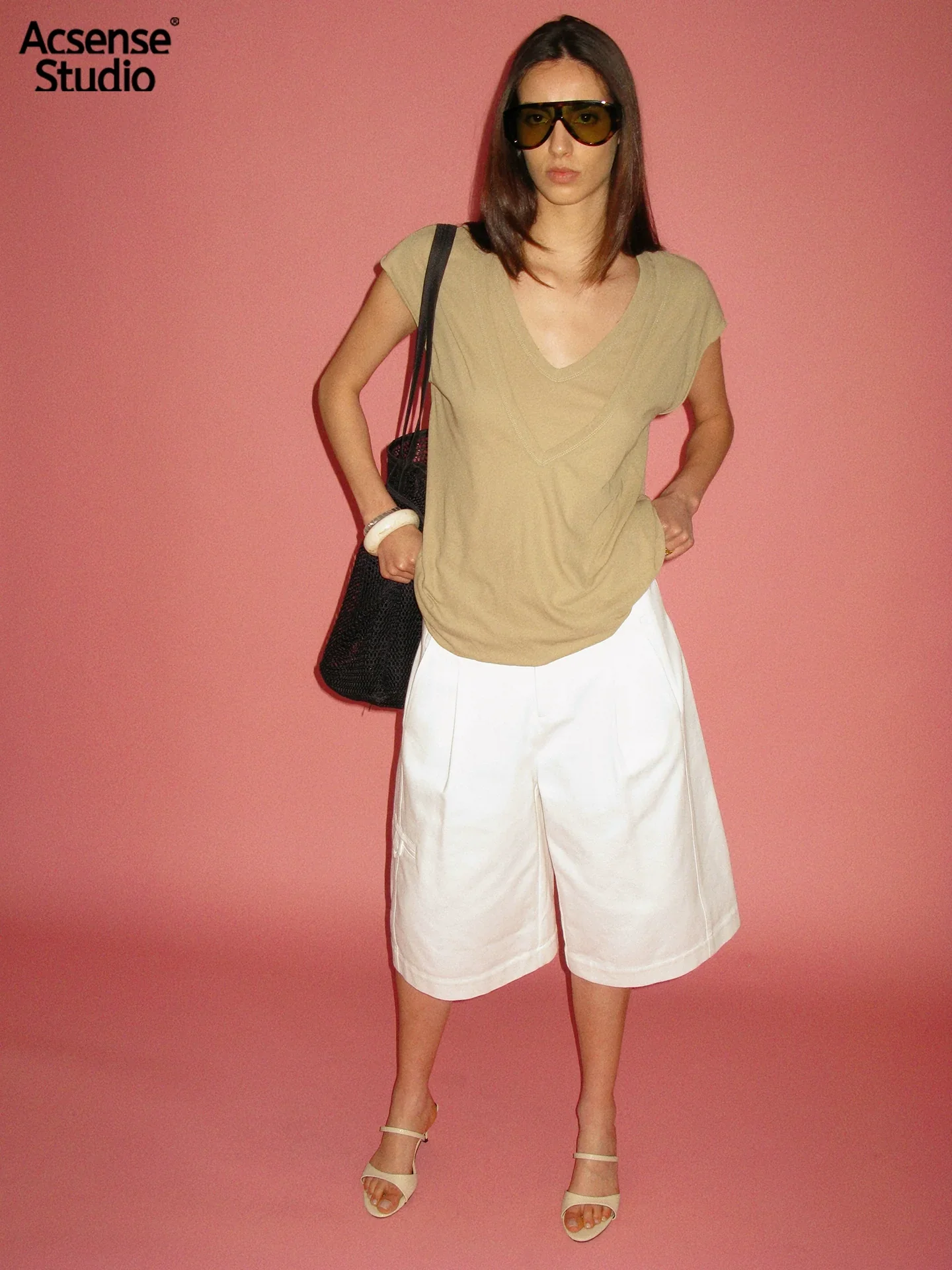 Double V-Neck Cotton Vest - Image 4