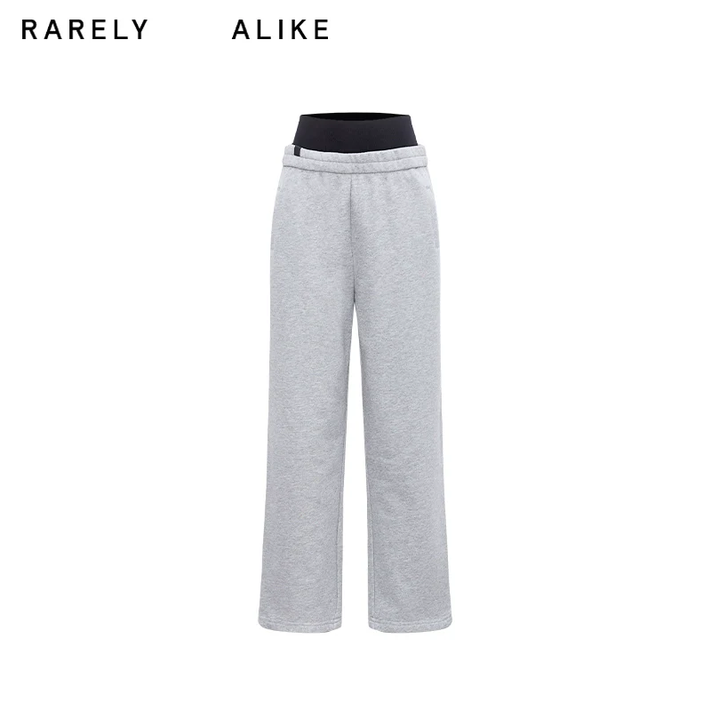 Double-Waist Fleece Wide-Leg Sweatpants - Image 7