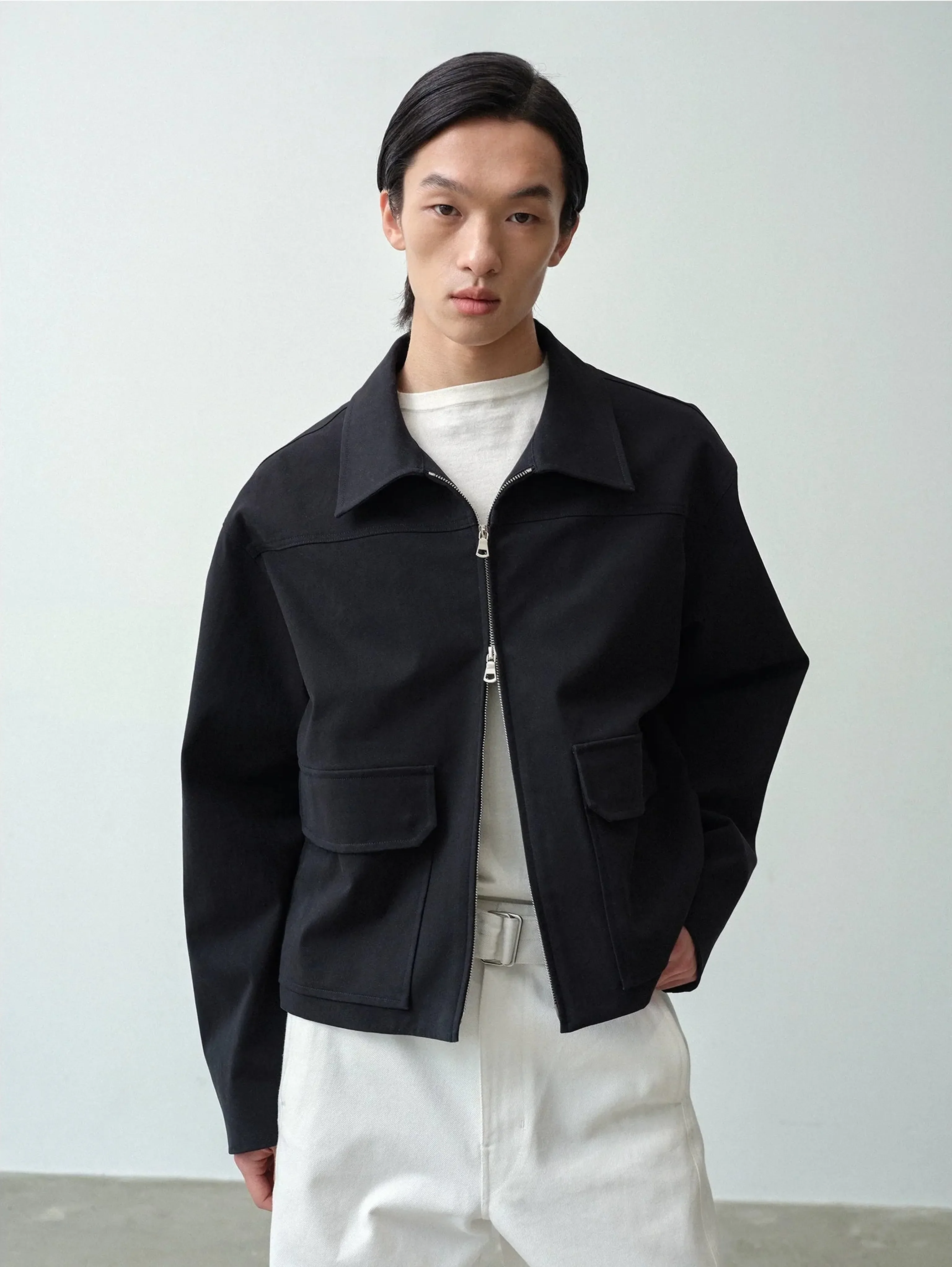 Double-Zip Cotton Twill Jacket - Image 4