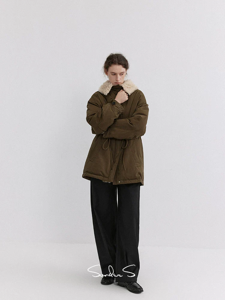 Down Parka with Detachable Faux-Shearling Collar - Image 2