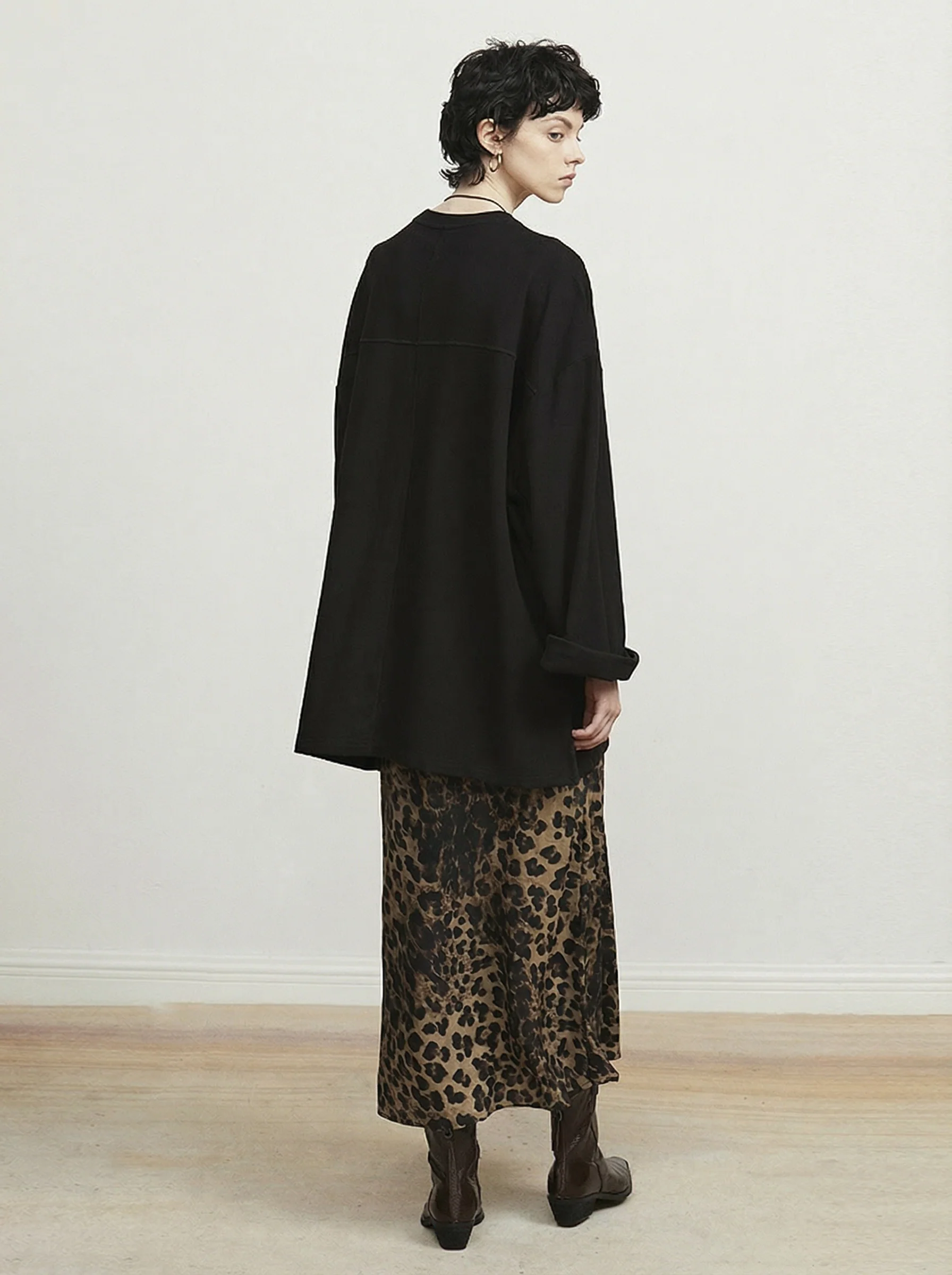 Draped Back Long Sleeve Tee - Image 2