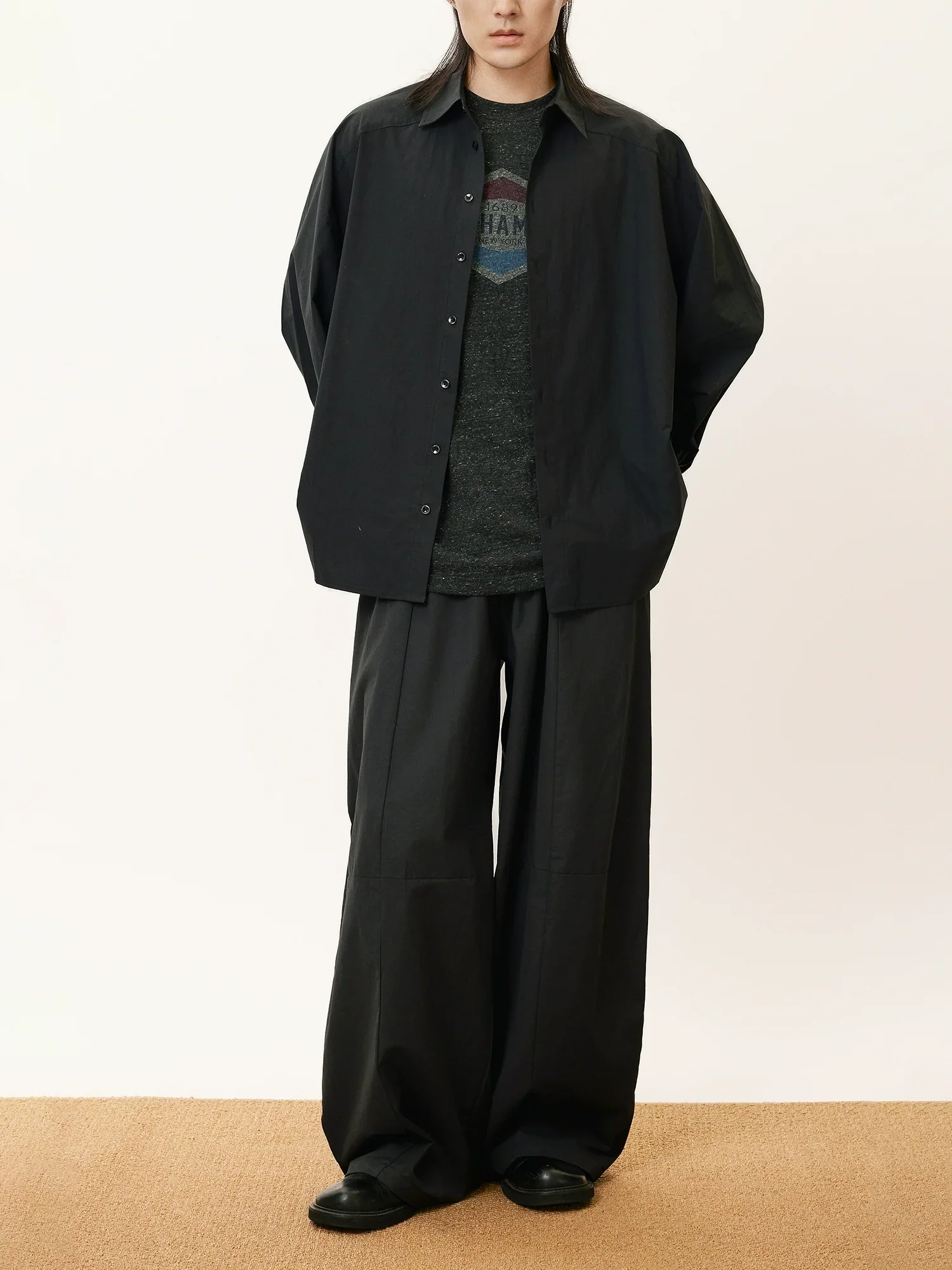Draped Drawstring Wide-Leg Pants - Image 4
