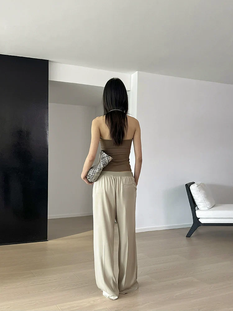 Draped Elastic-Waist Wide-Leg Pants - Image 4
