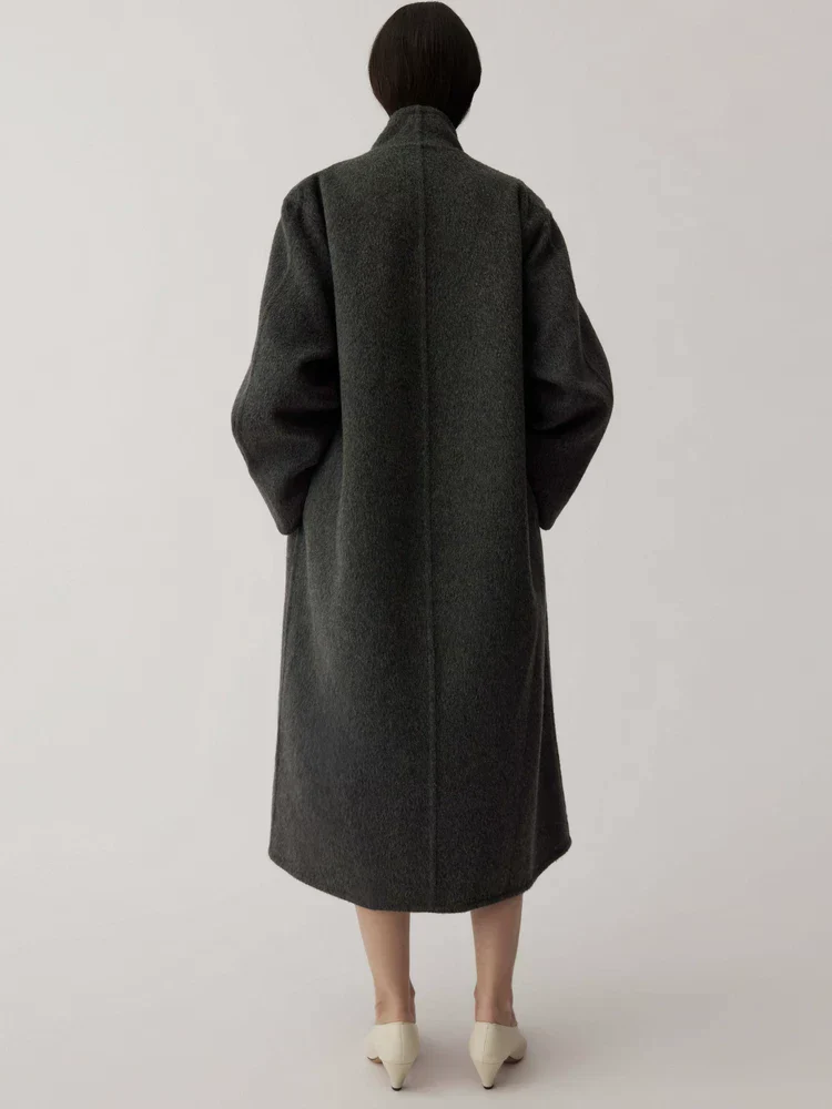 Draped Lapel Coat - Image 3