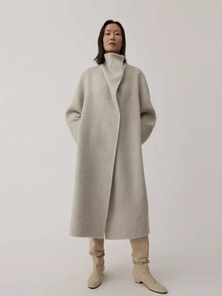 Draped Lapel Coat - Image 4