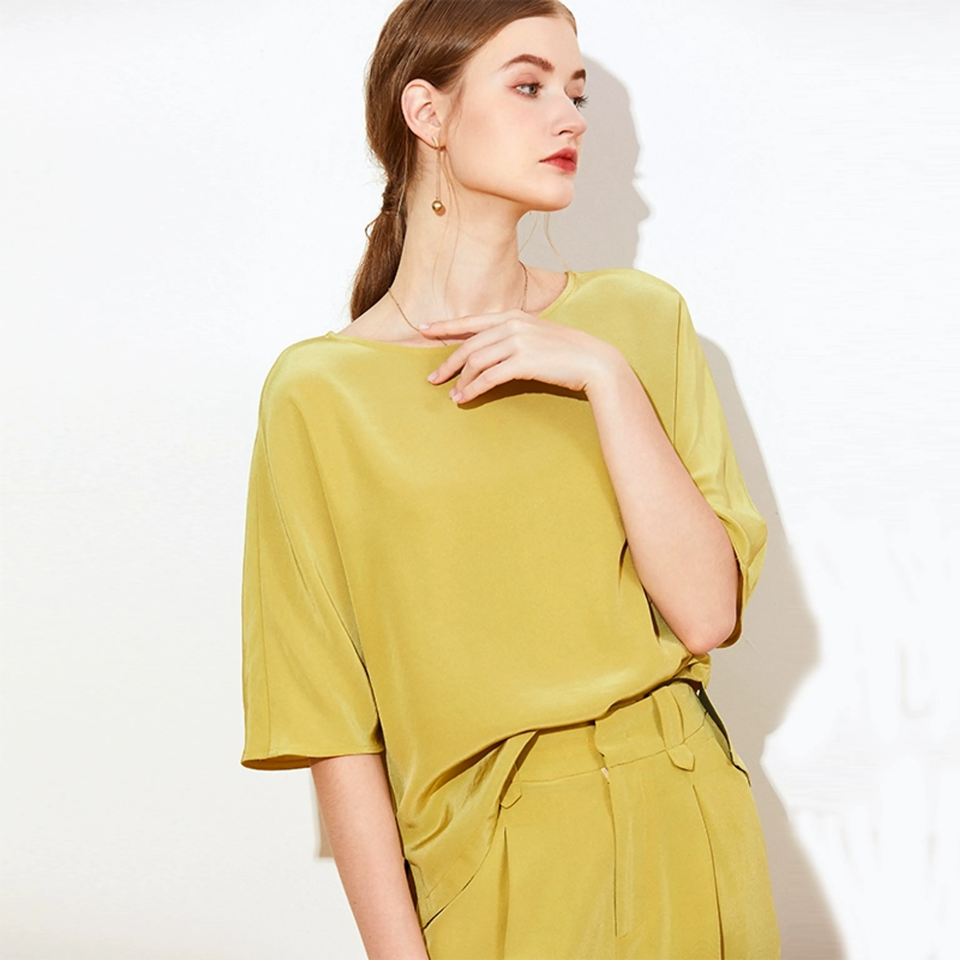 Draped Satin Top & Pants Set - Image 11