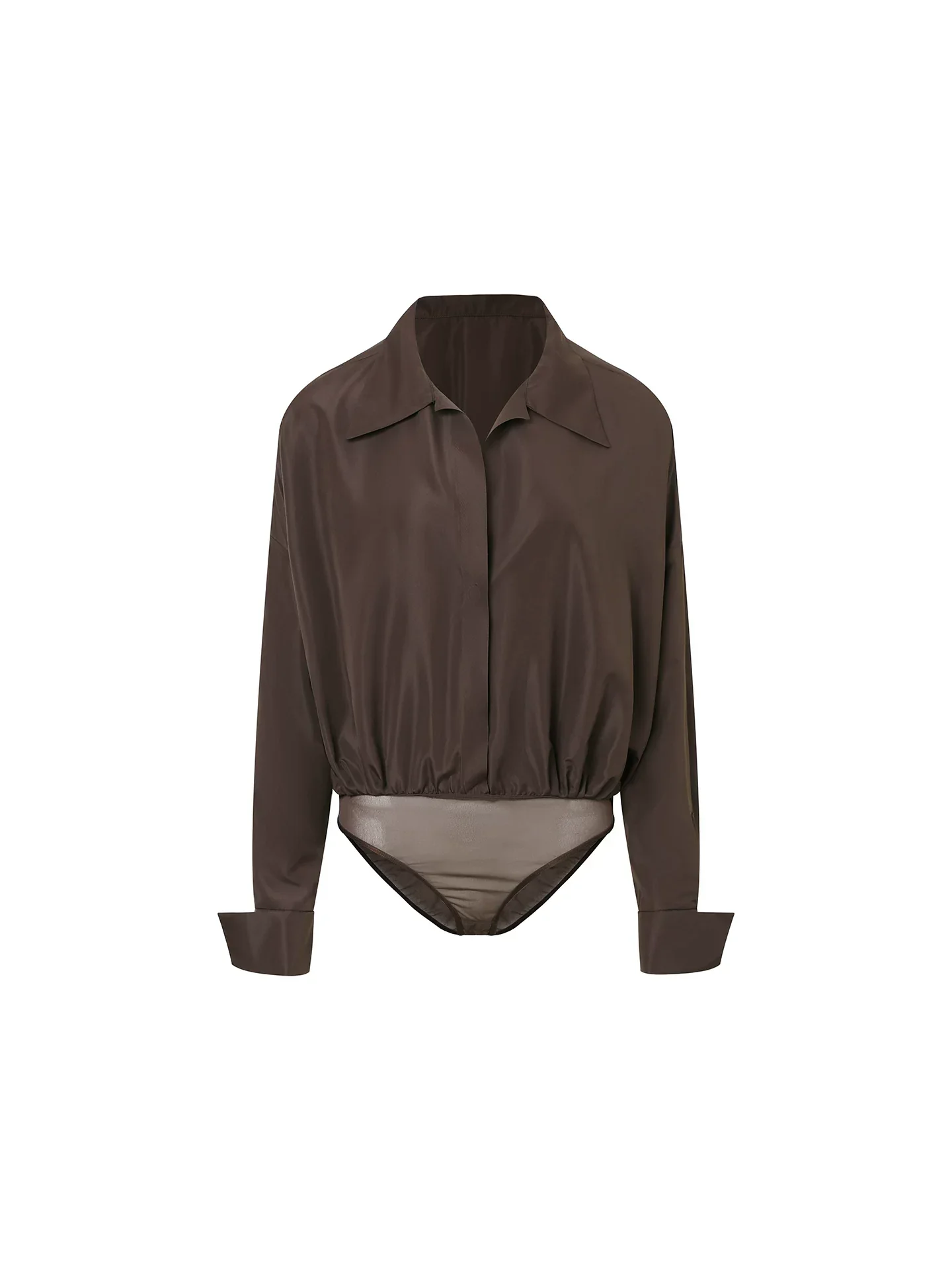 Draped Shirt Bodysuit - Image 3