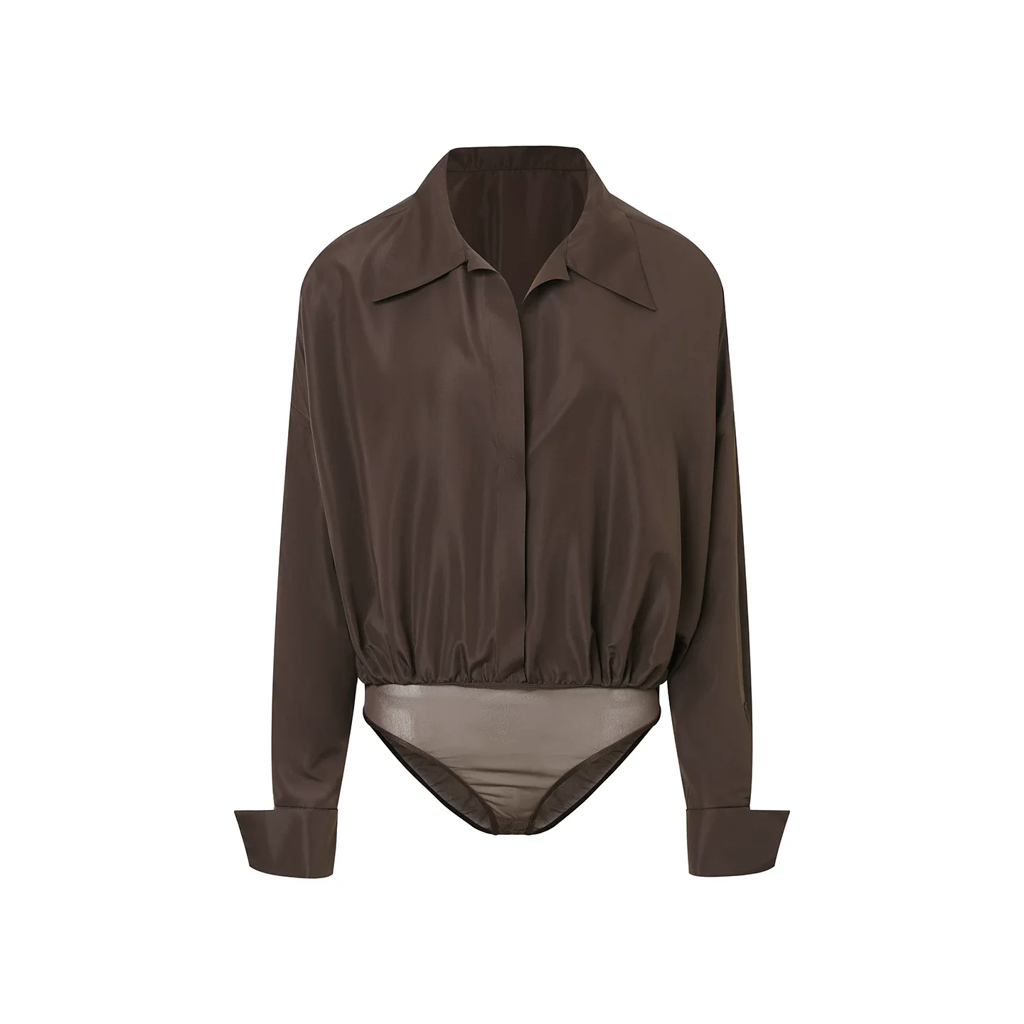 Draped Shirt Bodysuit - Image 4