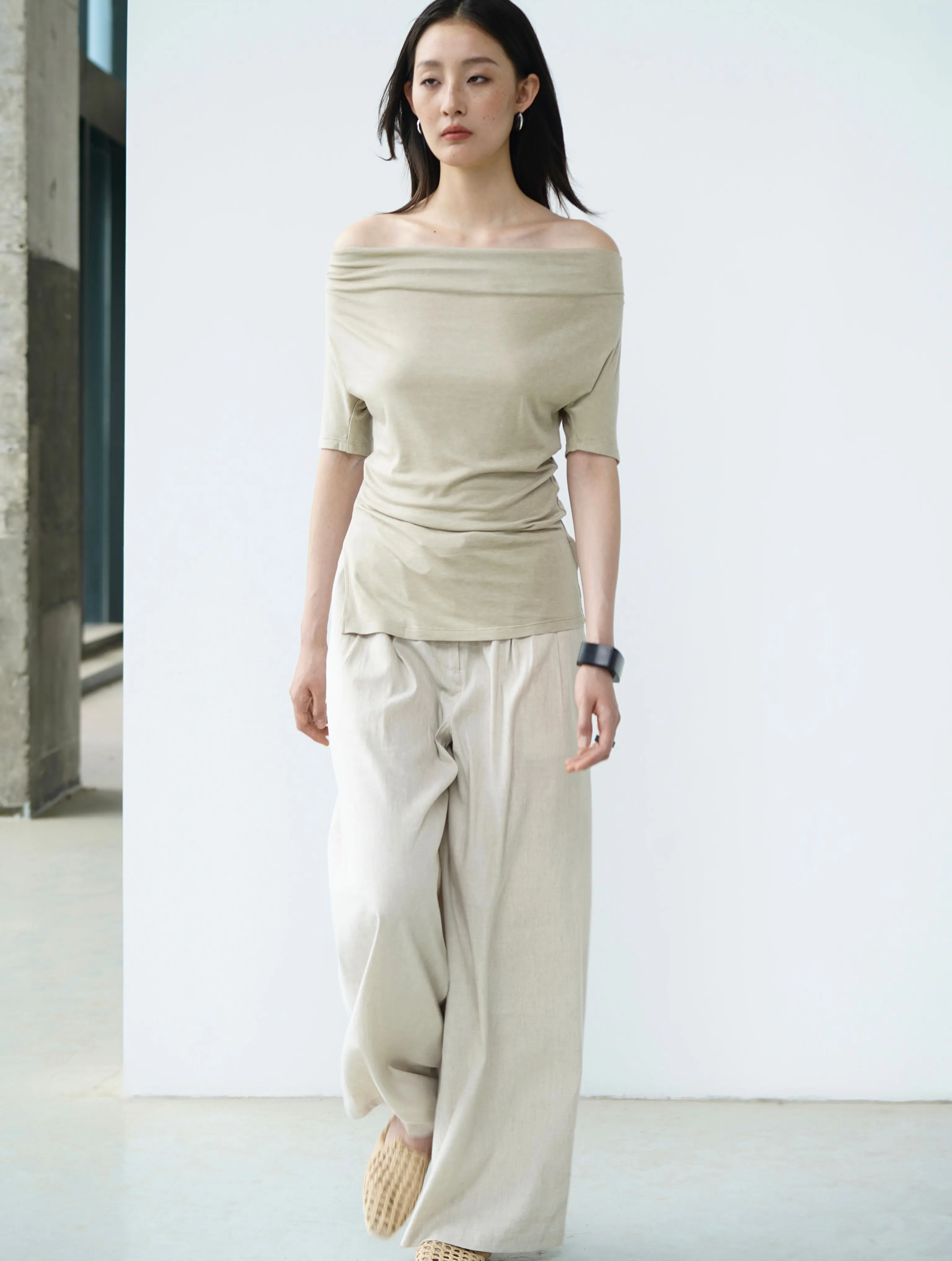 Draped Short-Sleeve Top - Image 11