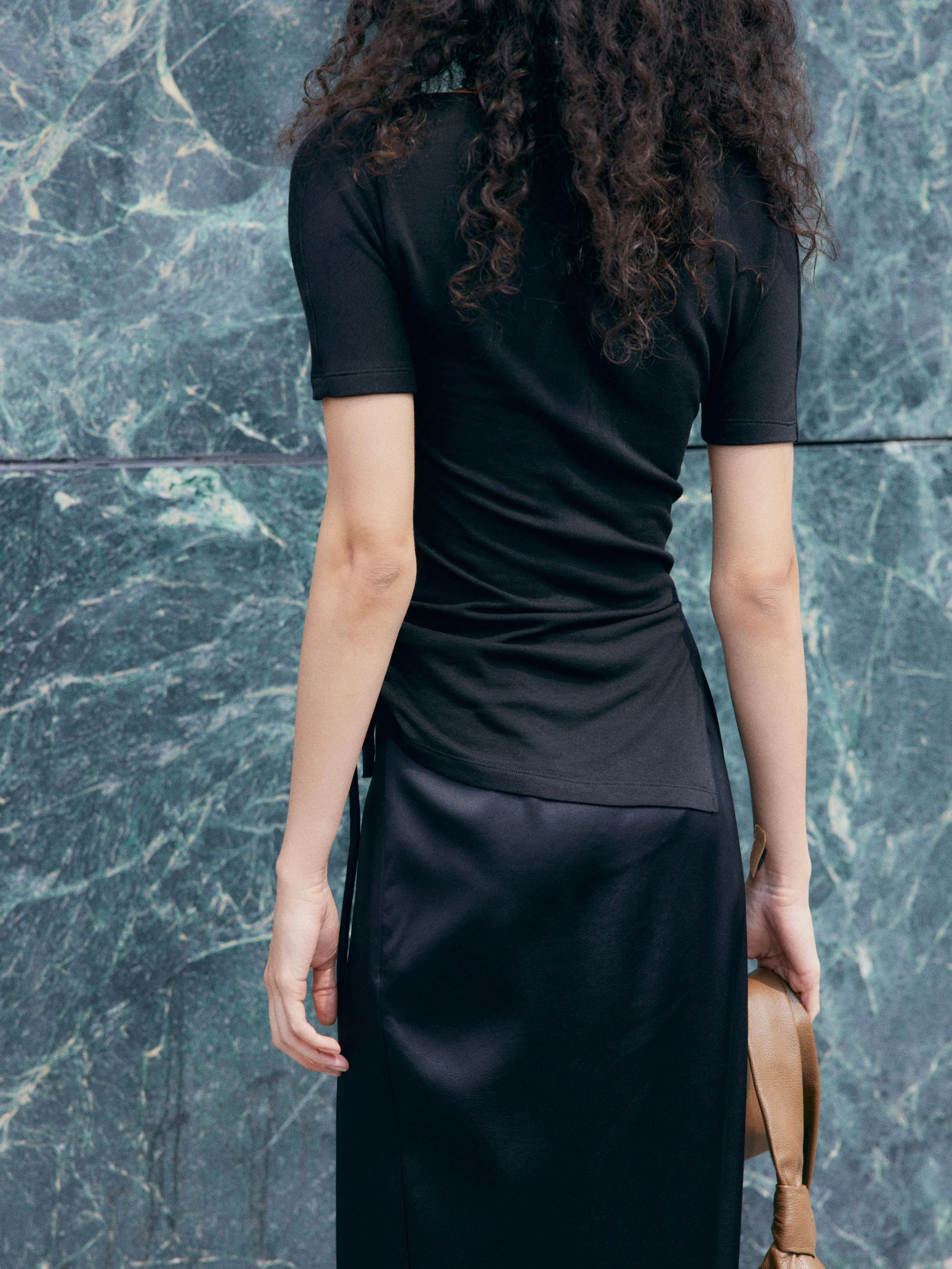 Draped Short-Sleeve Top - Image 3