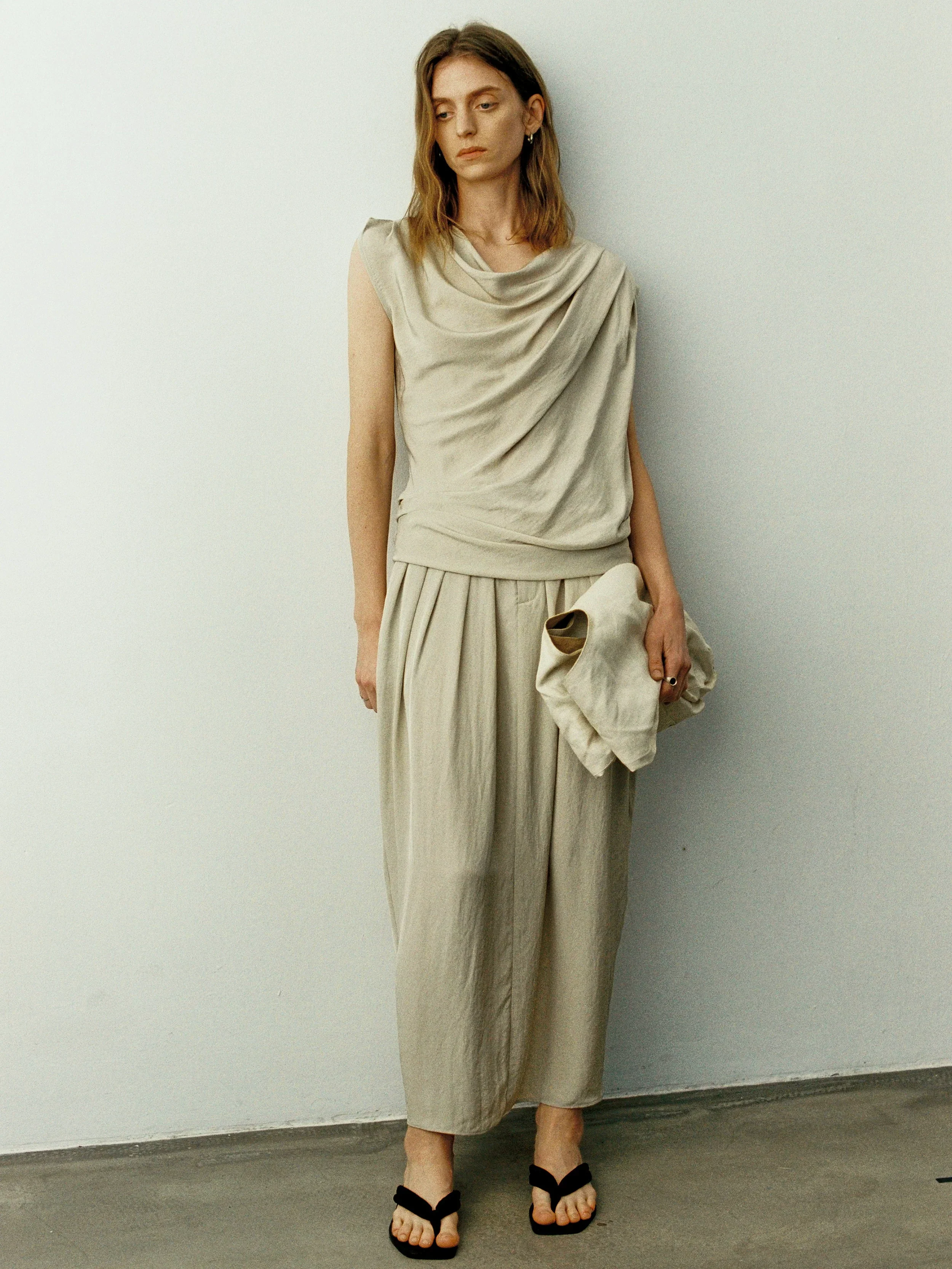 Draped Sleeveless Ensemble - Image 4