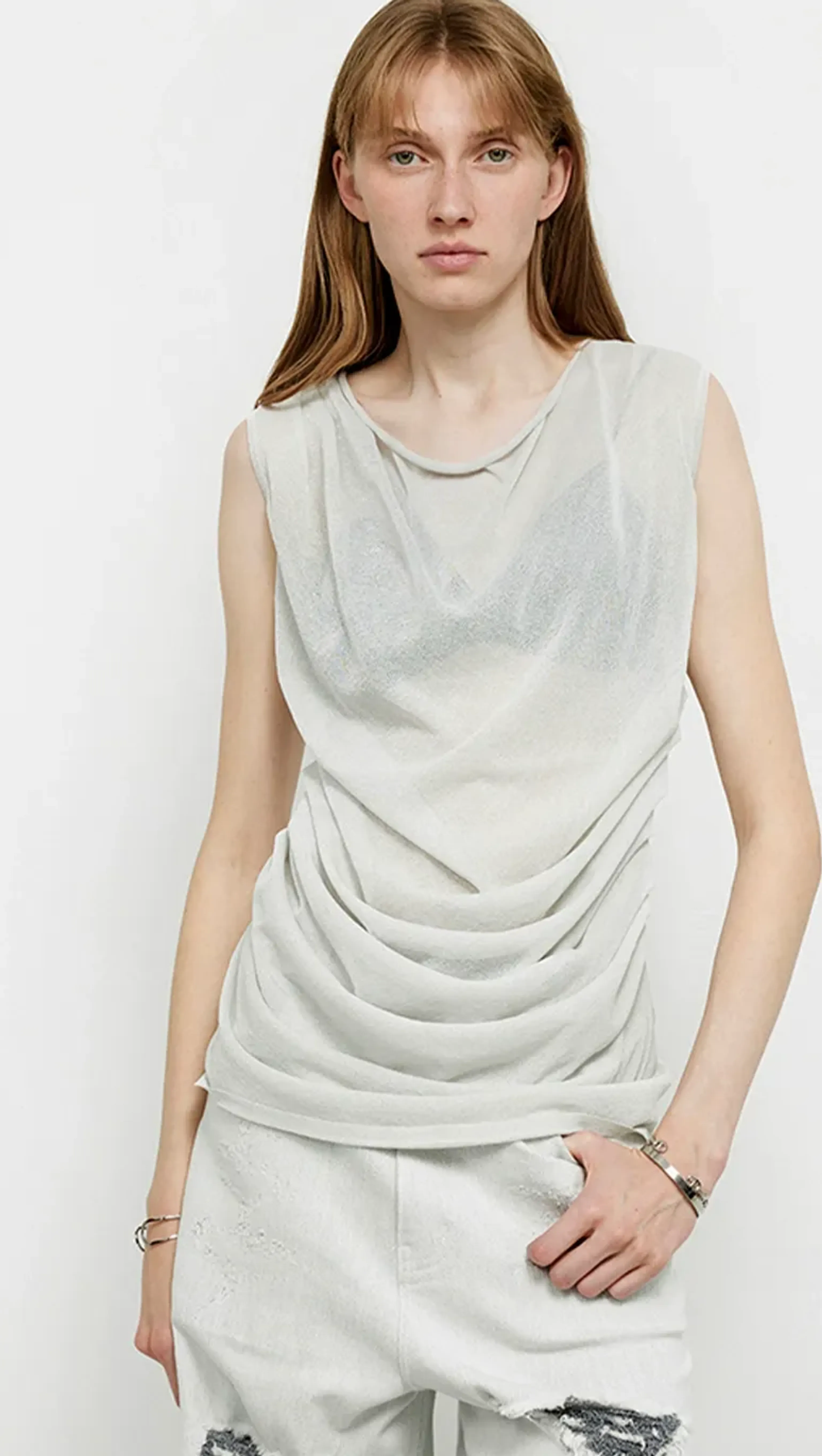 Draped Sleeveless Top - Image 5