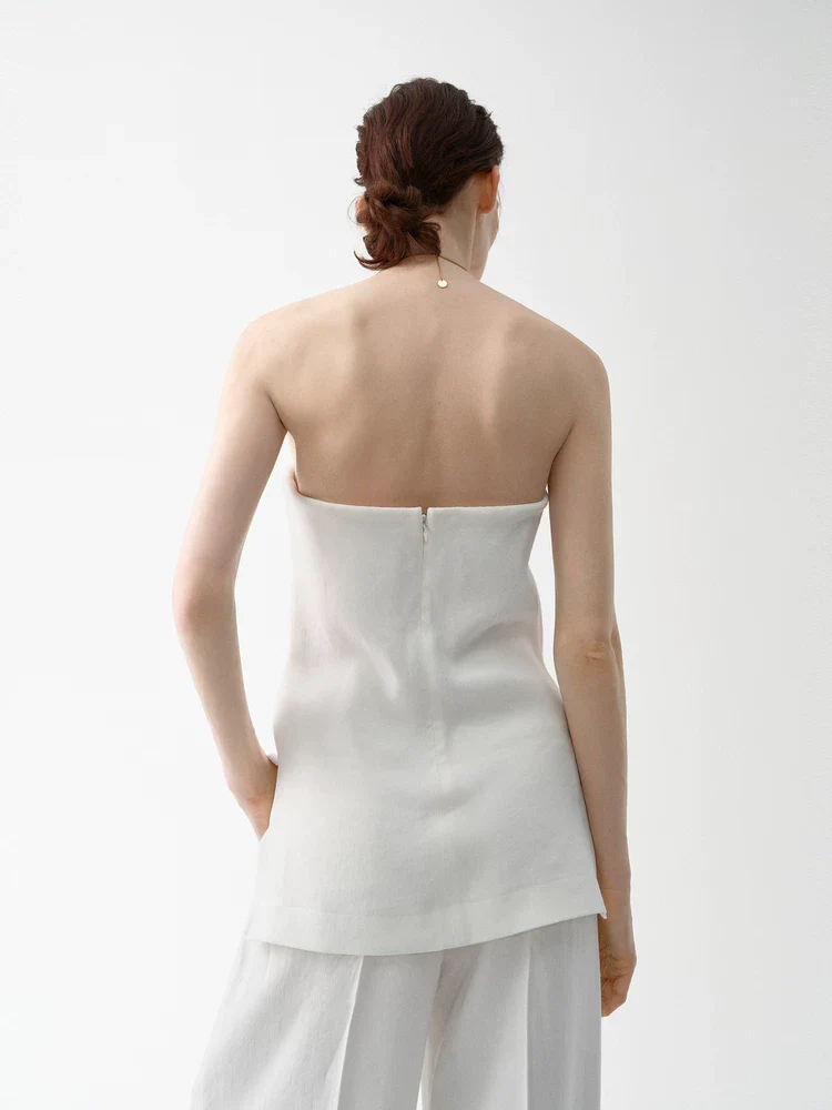 Draped Strapless Top - Image 3