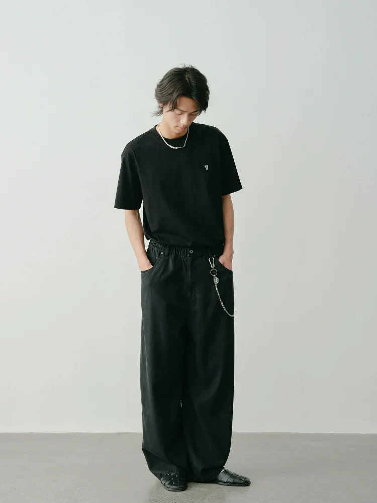Draped Tencel Straight Trousers - Image 2