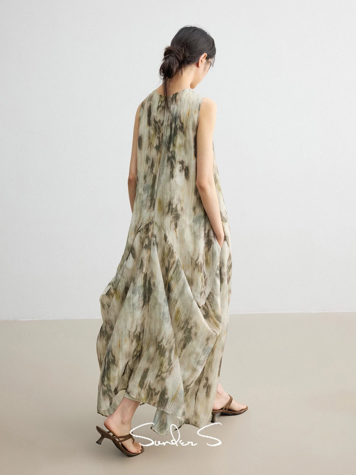 Draped Tulip Maxi Dress - Image 2