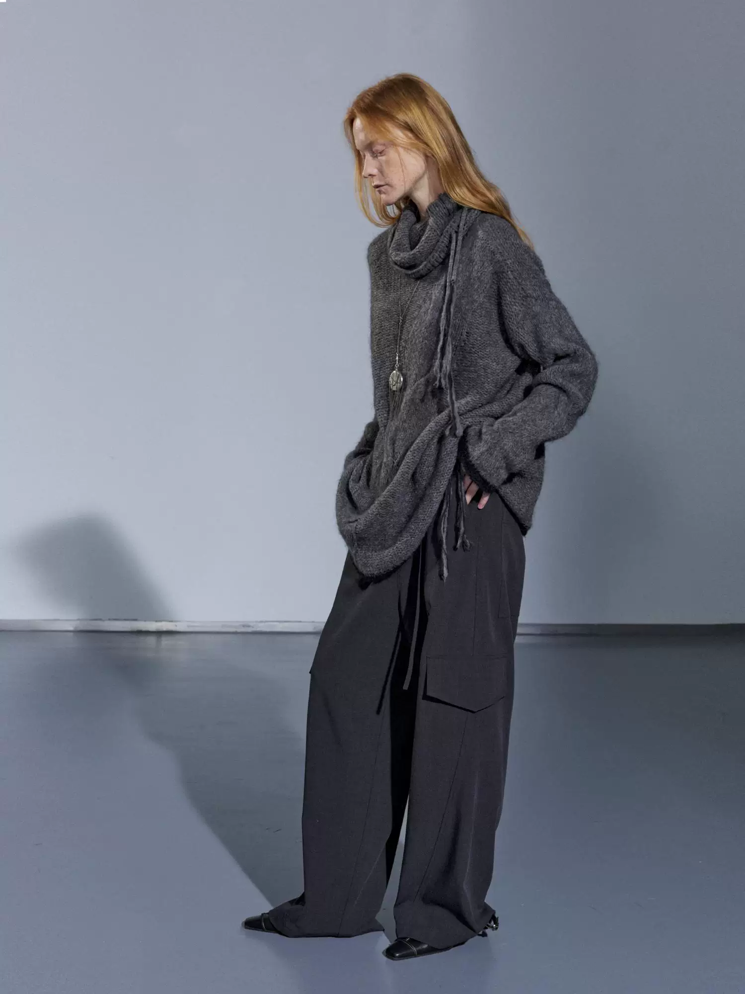 Draped Wide-Leg Cargo Trousers - Image 4