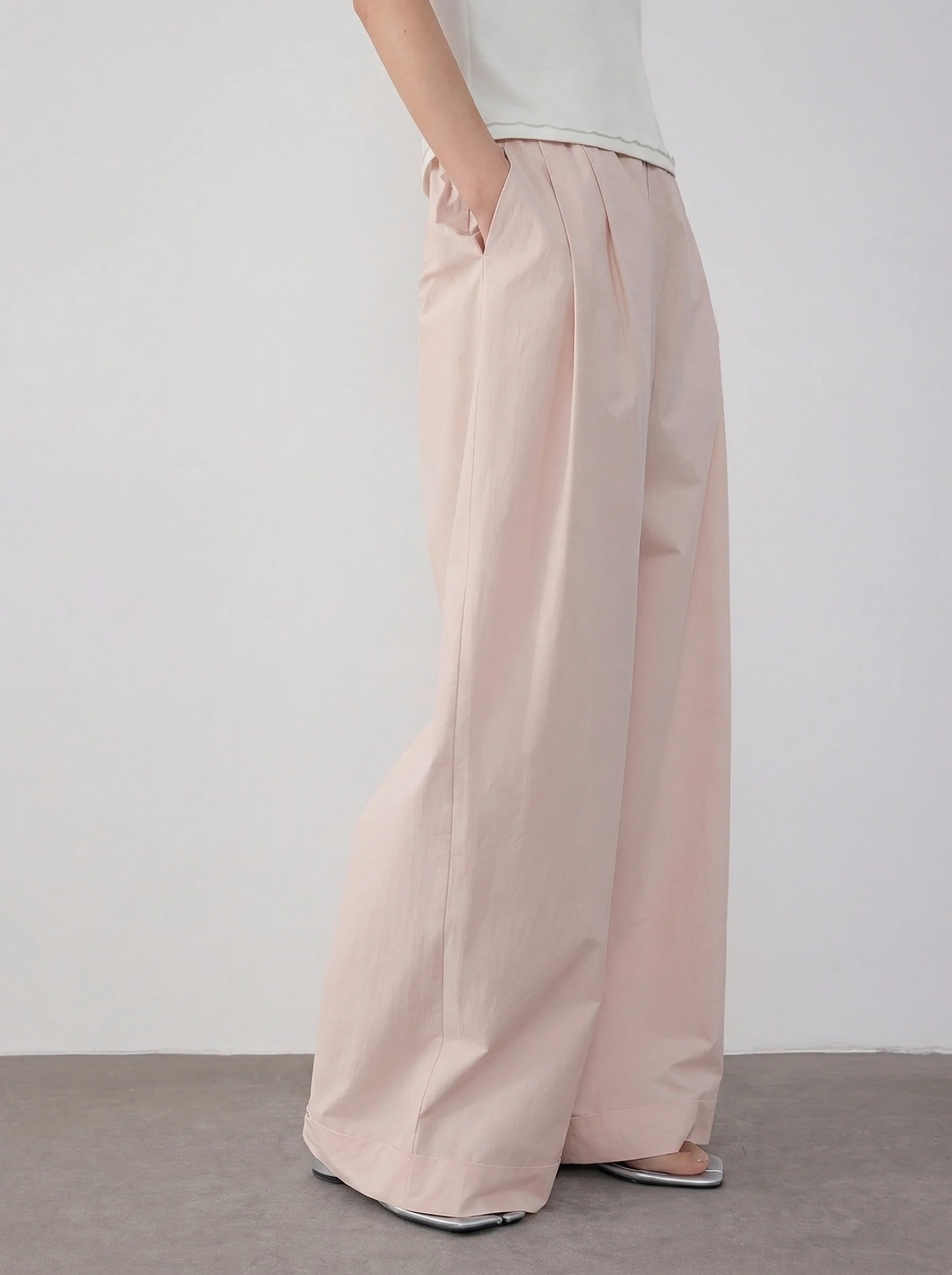 Draped Wide-Leg Trousers - Image 3