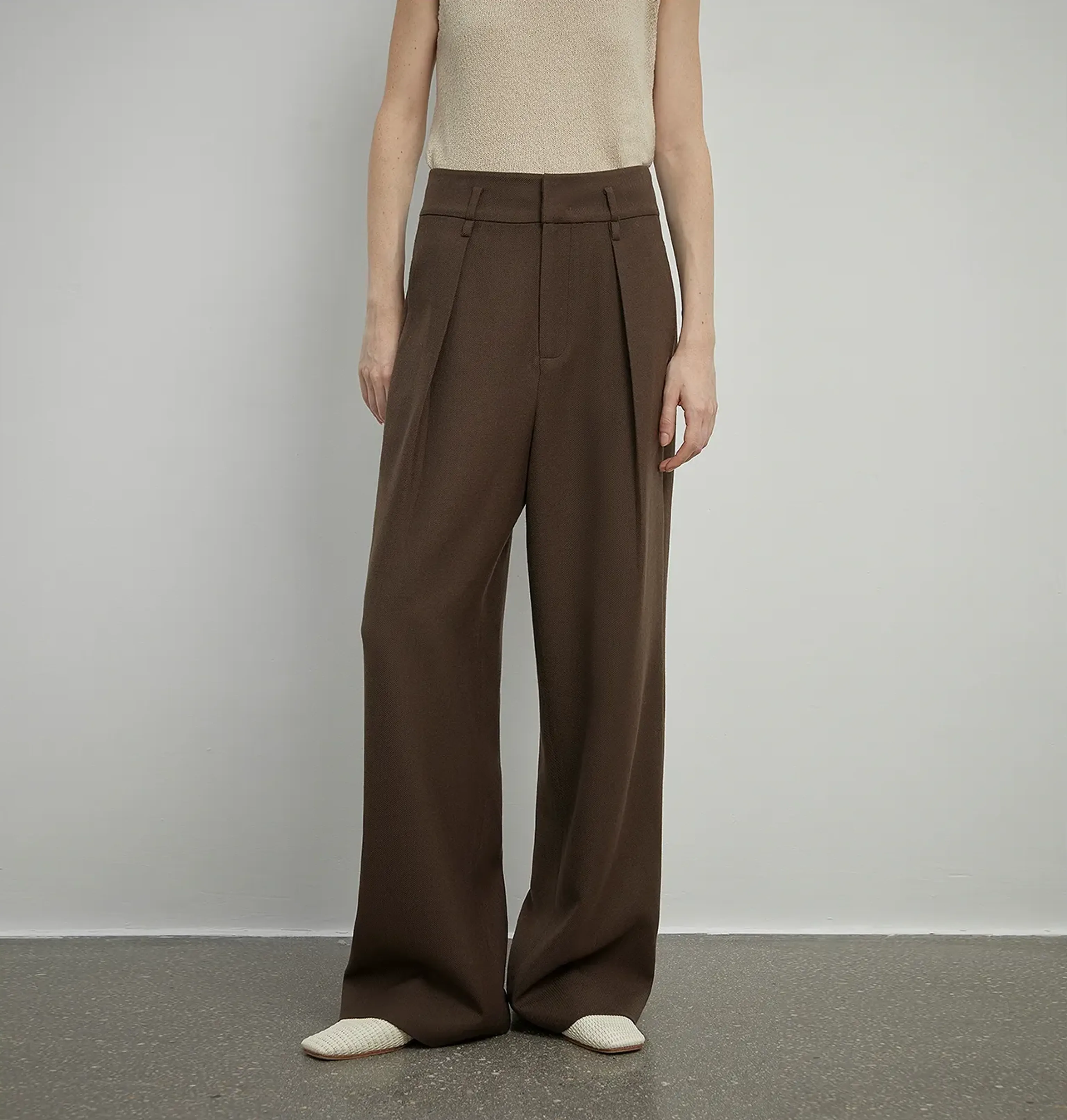 Draped Wide-Leg Trousers - Image 7