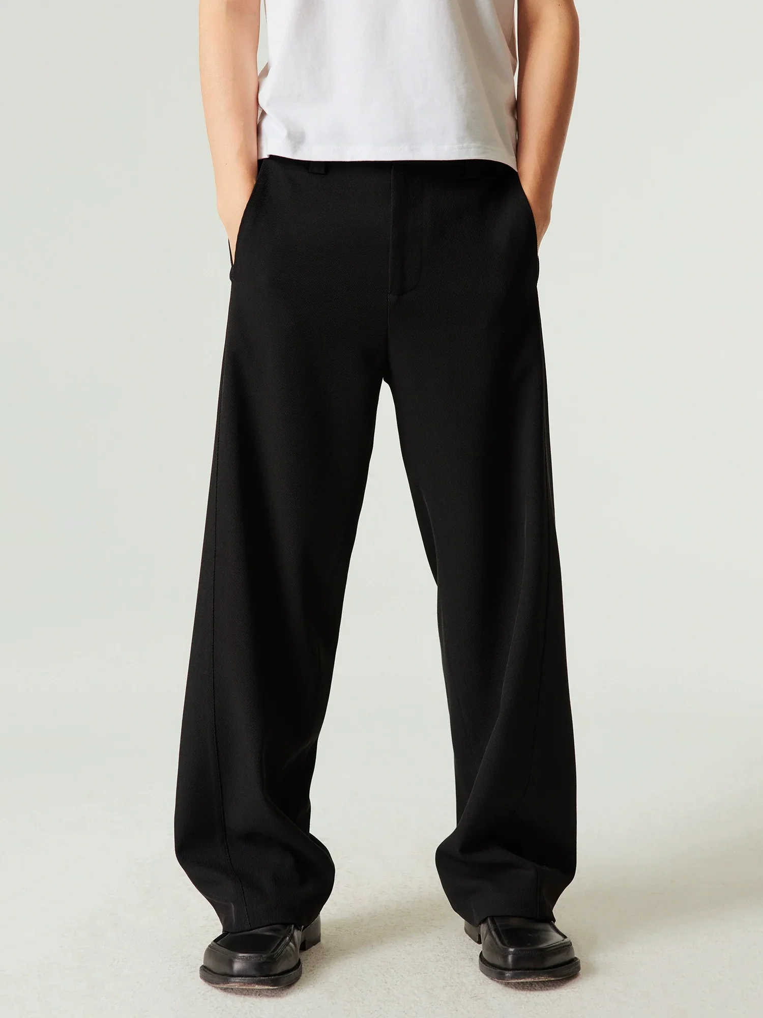 Drapey Twill Straight-Leg Trousers - Image 2