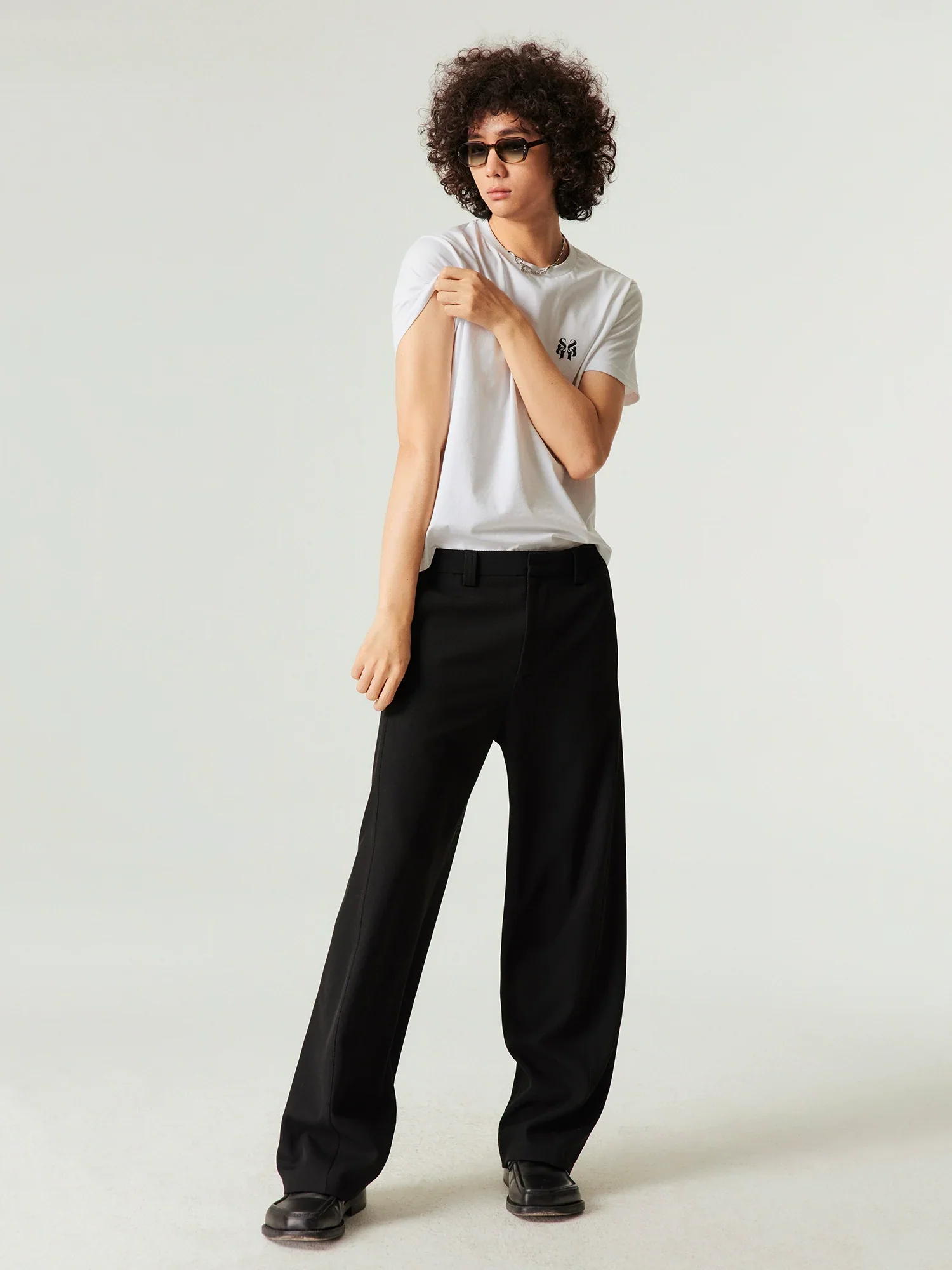 Drapey Twill Straight-Leg Trousers - Image 3