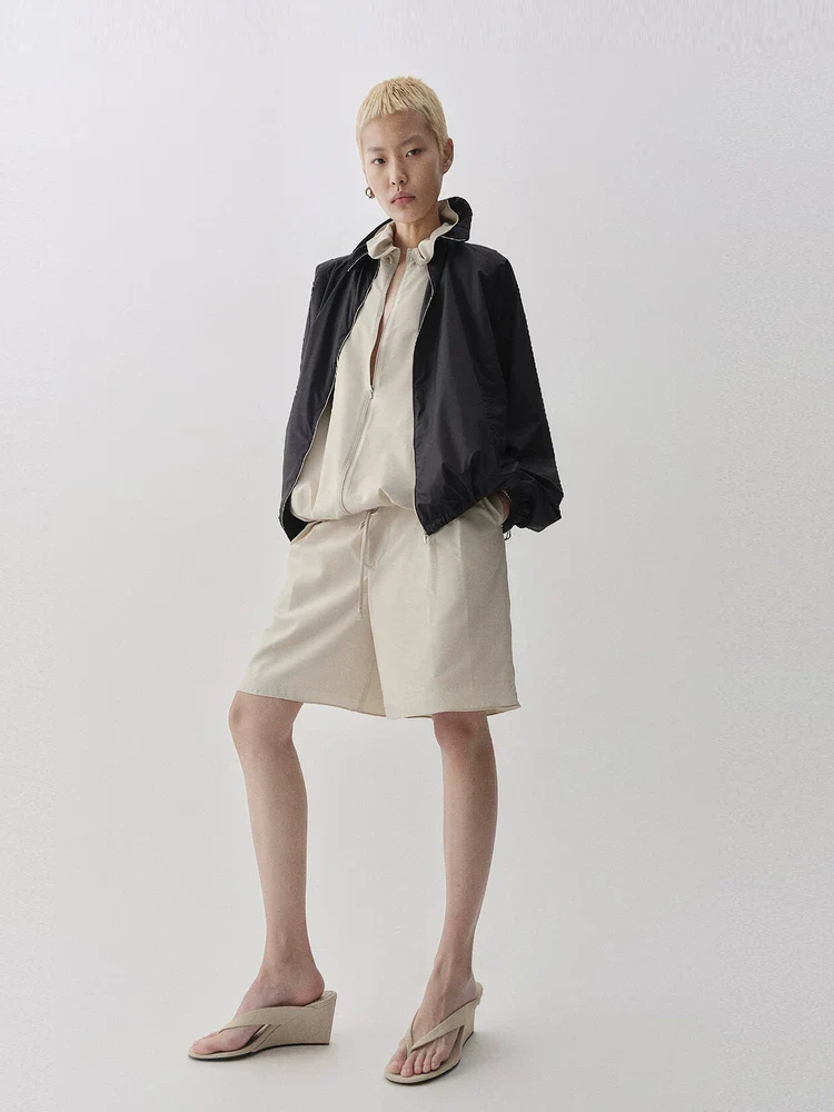 Drawcord Windbreaker Jacket - Image 2