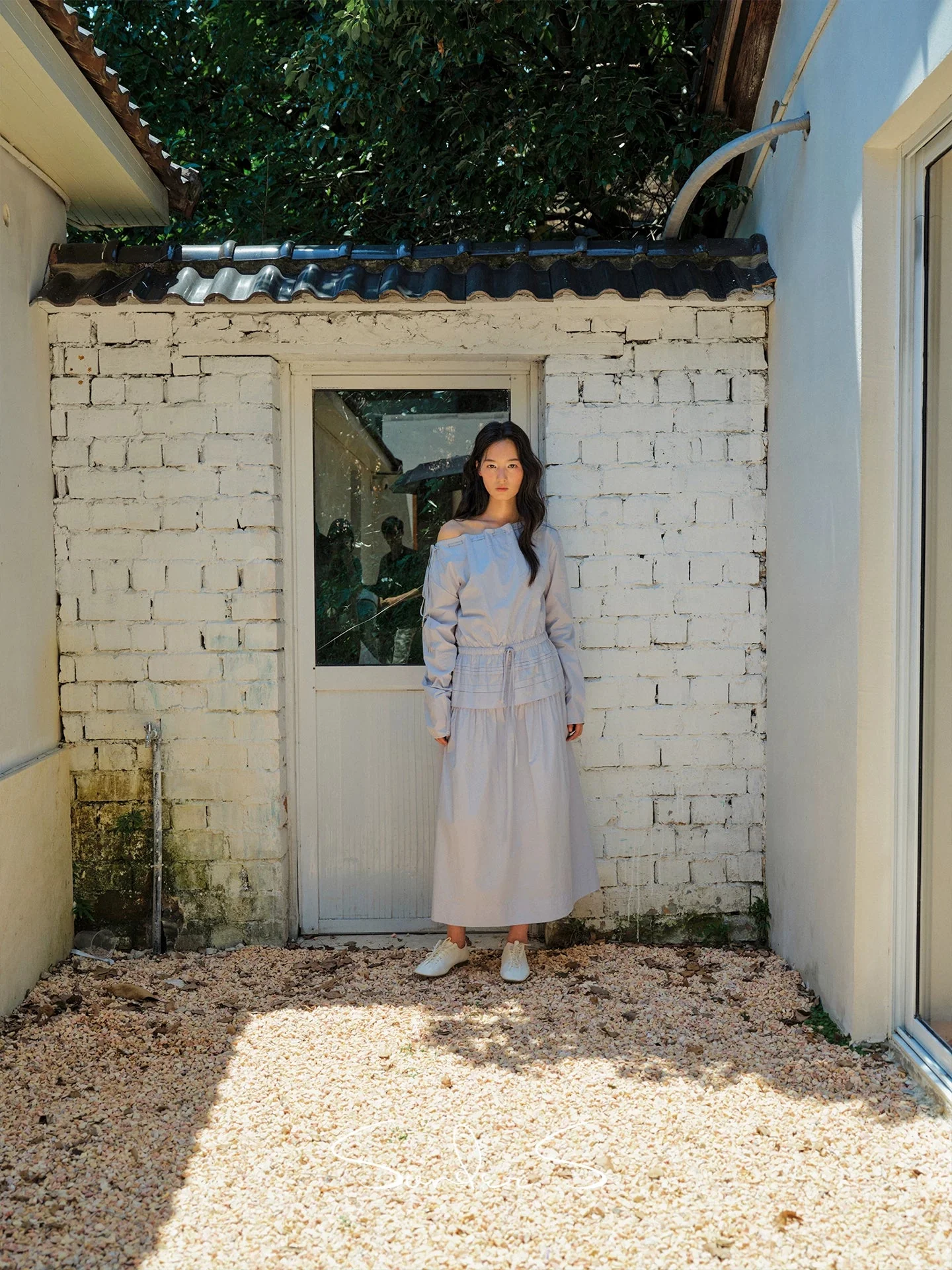 Drawstring A-Line Maxi Dress