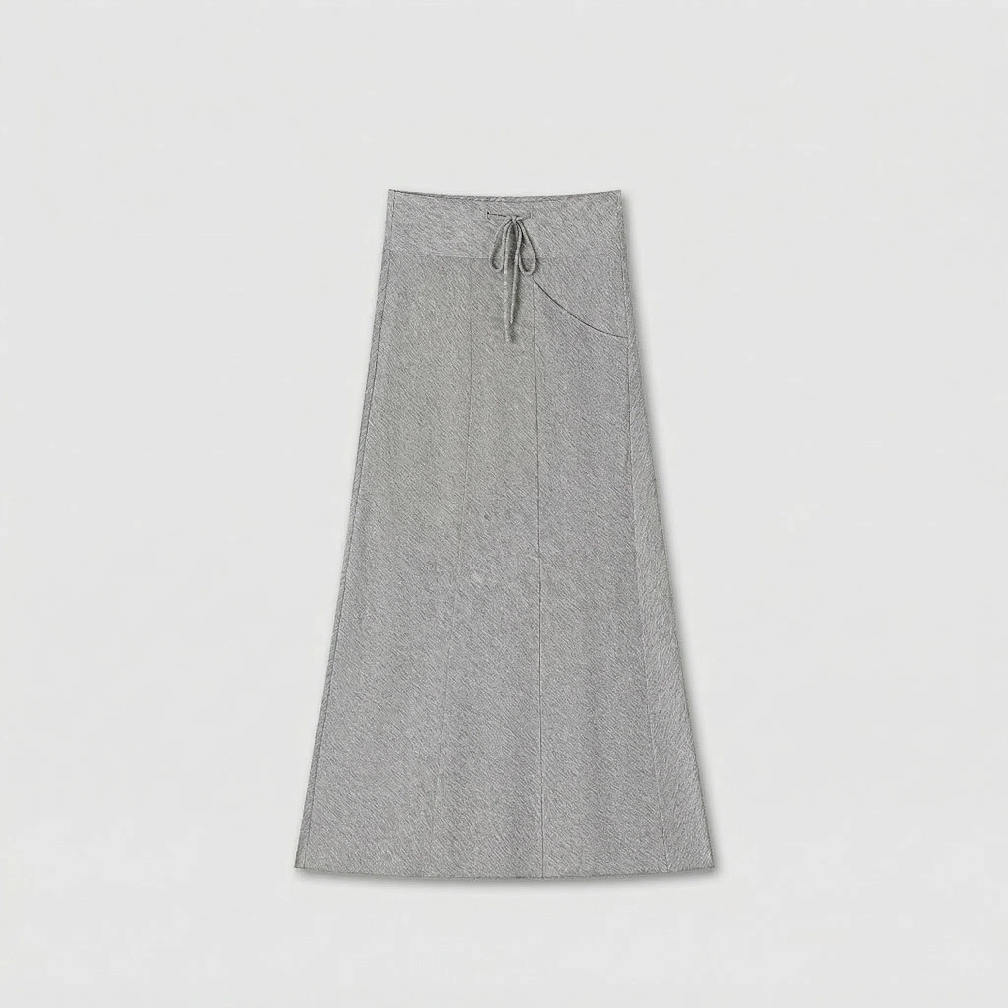 Drawstring Knit Maxi Skirt - Image 6