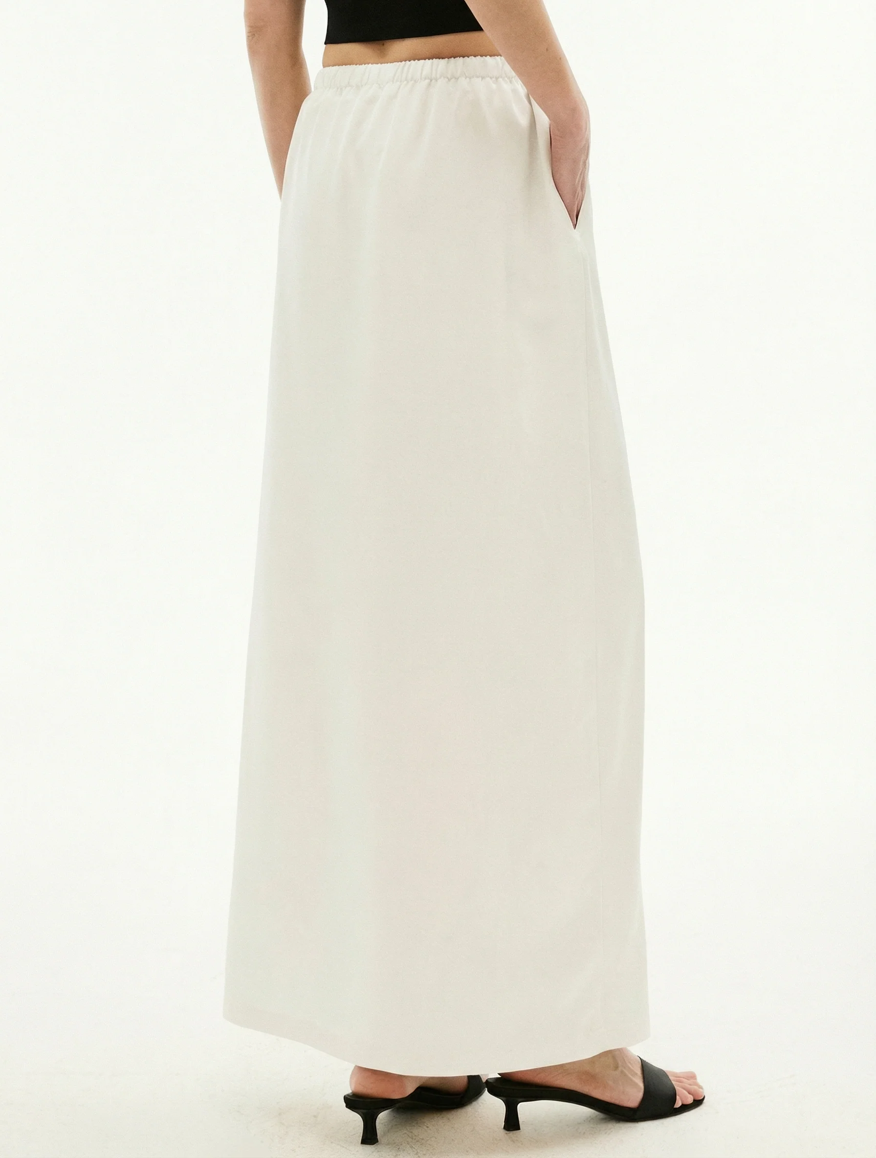 Drawstring Maxi Skirt - Image 3
