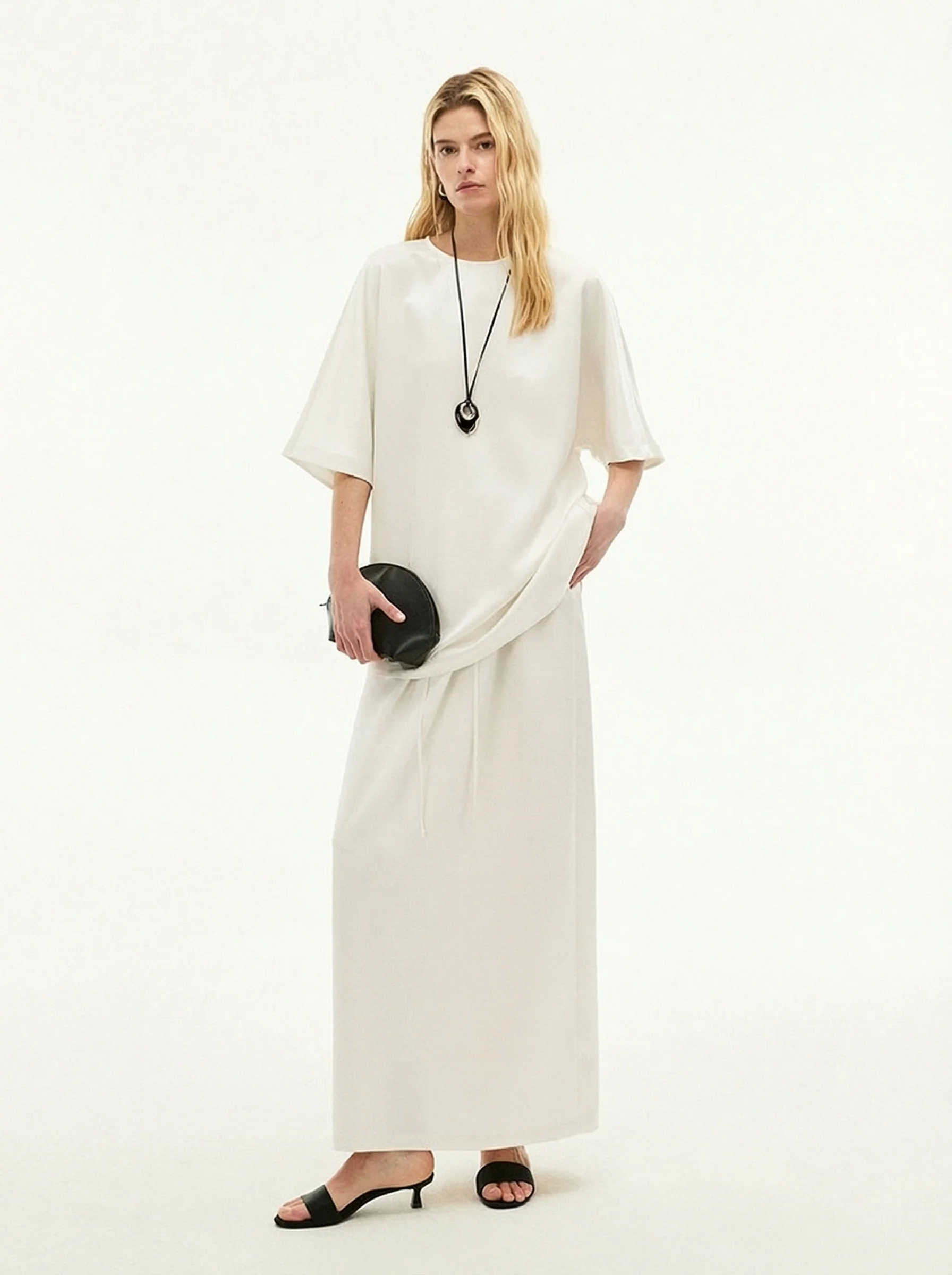 Drawstring Maxi Skirt - Image 5