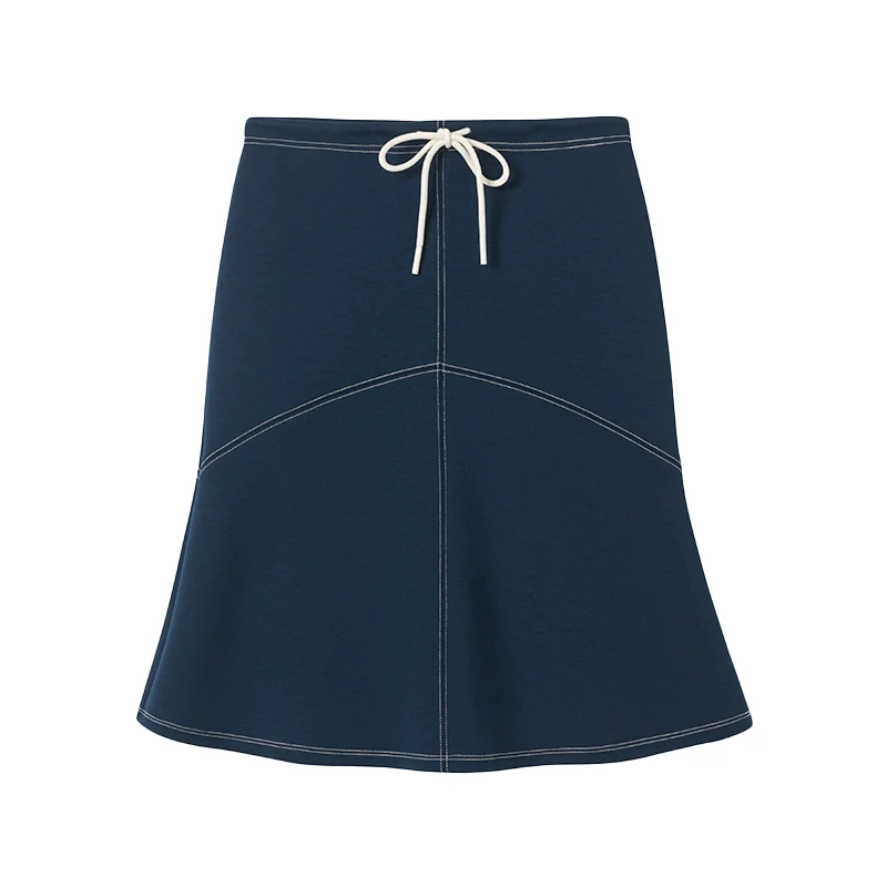 Drawstring Mermaid Knit Midi Skirt - Image 6