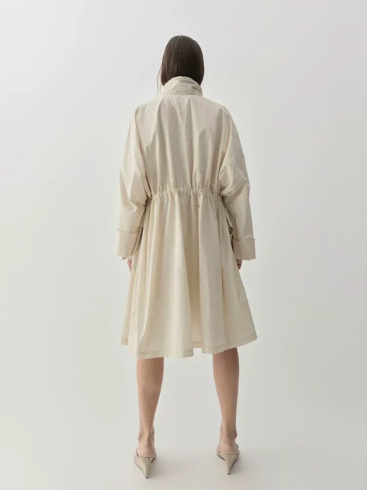 Drawstring Parka Coat - Image 3