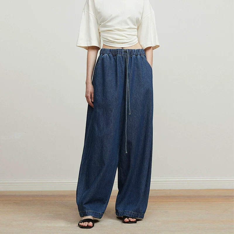 Drawstring Wide-Leg Jeans - Image 2