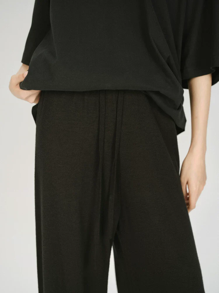 Drawstring Wide-Leg Pants - Image 4
