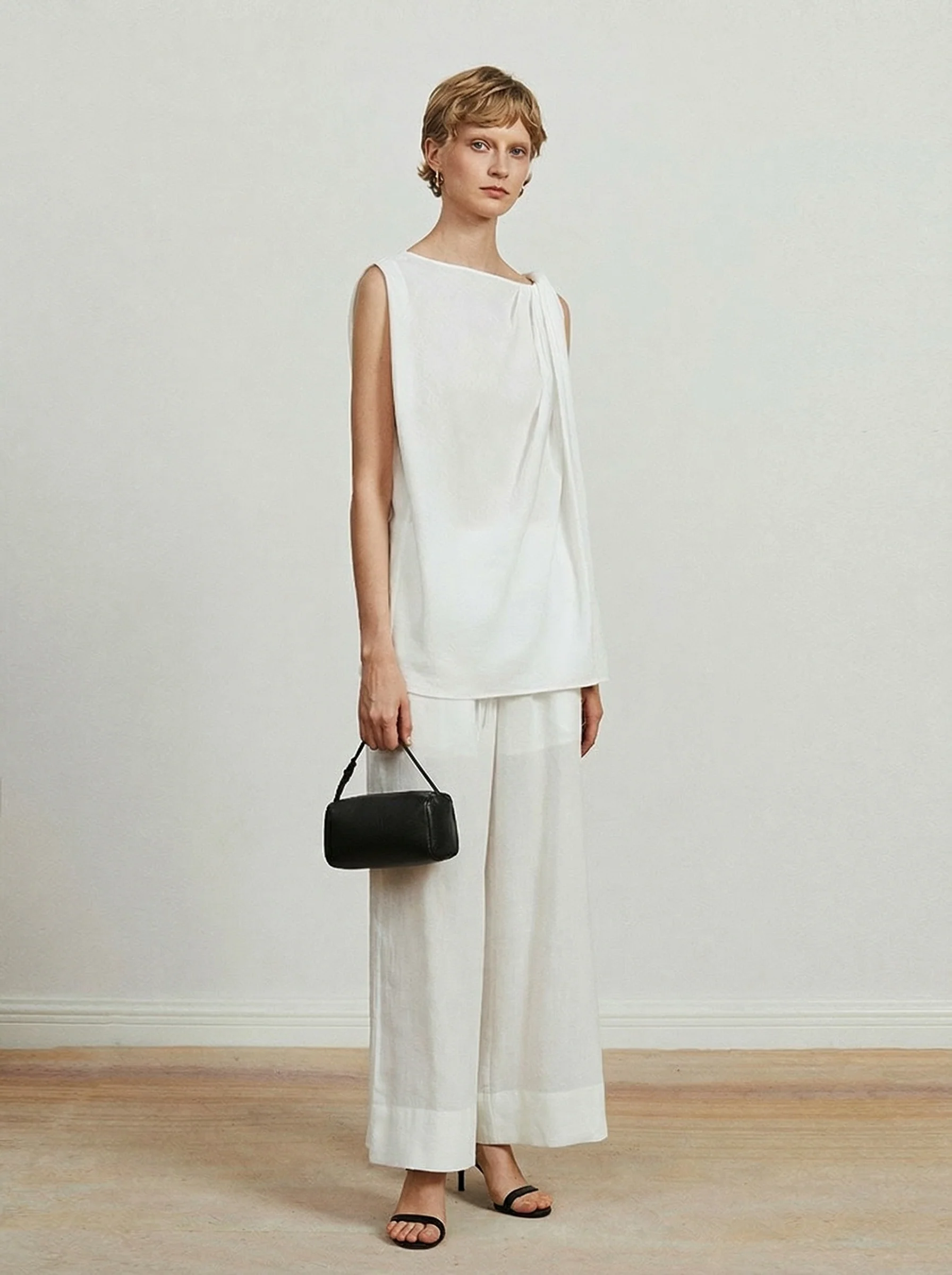Drawstring Wide-Leg Pants - Image 3
