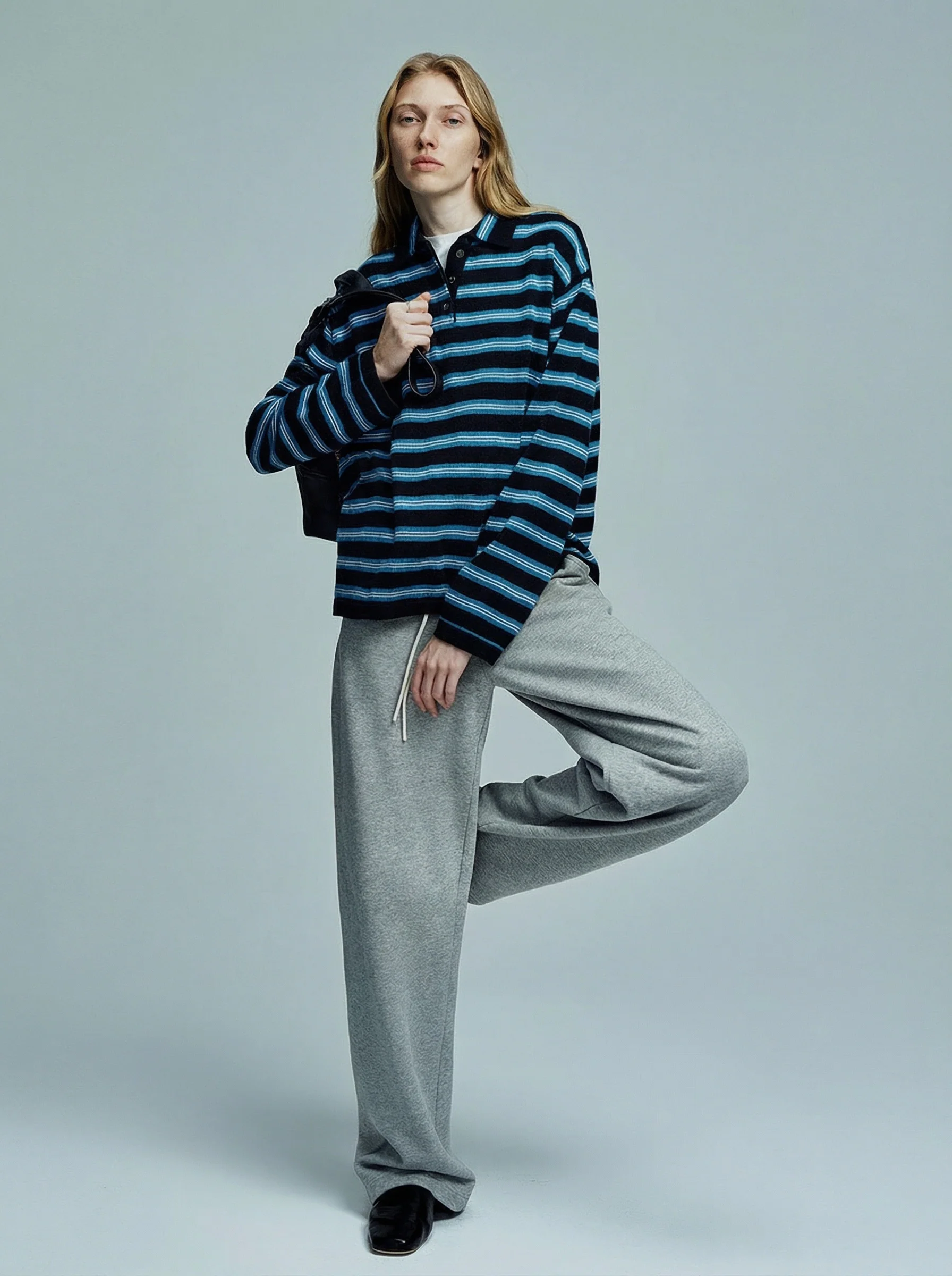 Drawstring Wide-Leg Sweatpants - Image 2