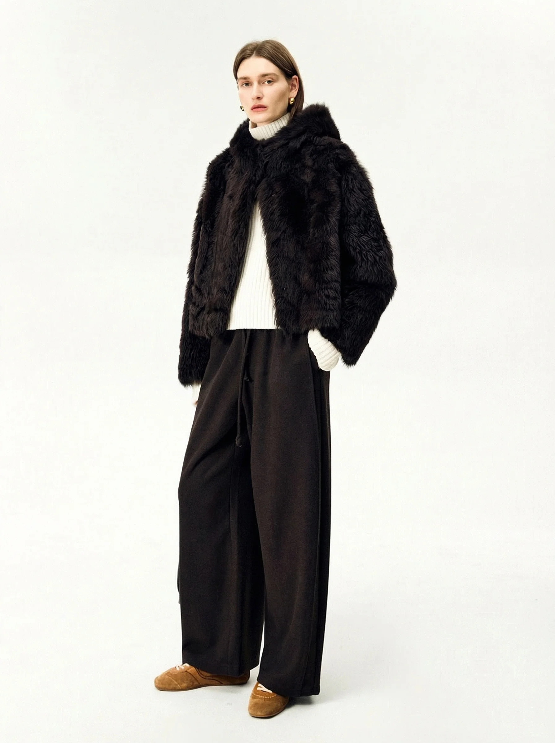 Drawstring Wide-Leg Trousers - Image 2