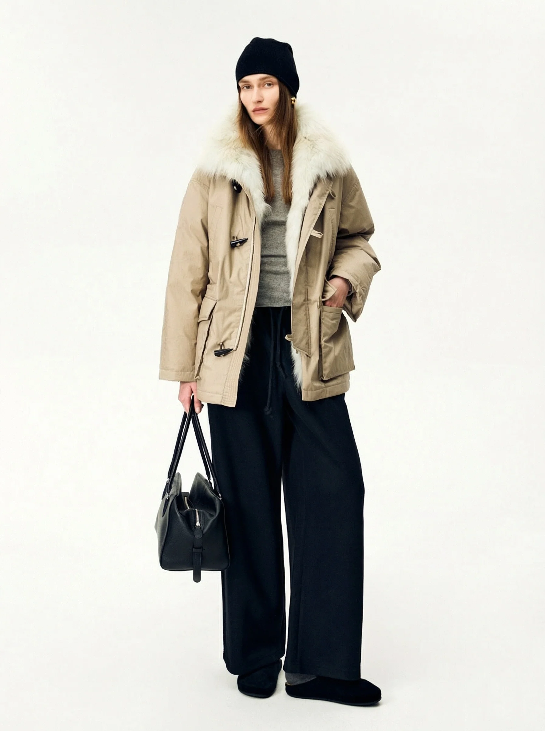 Drawstring Wide-Leg Trousers - Image 4
