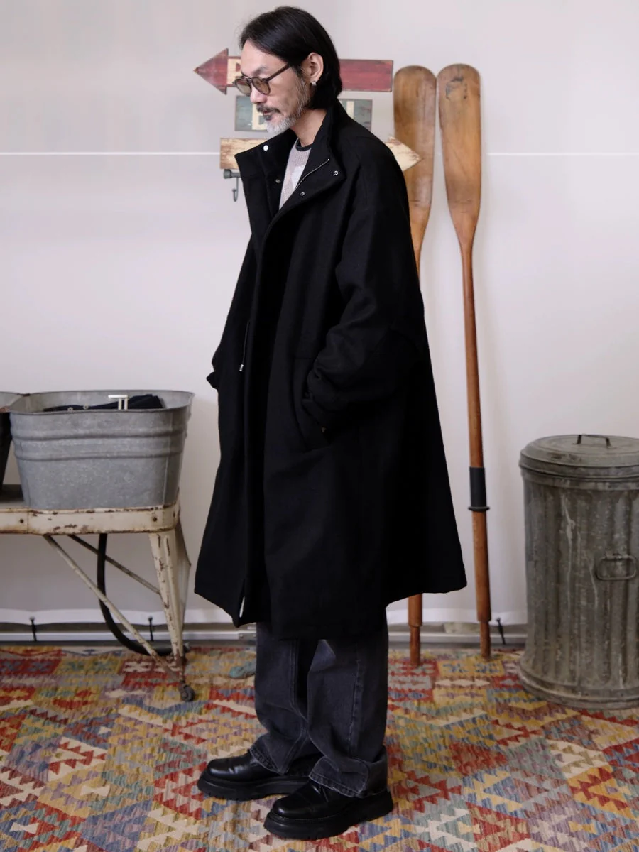 Drawstring Wool Coat - Image 3