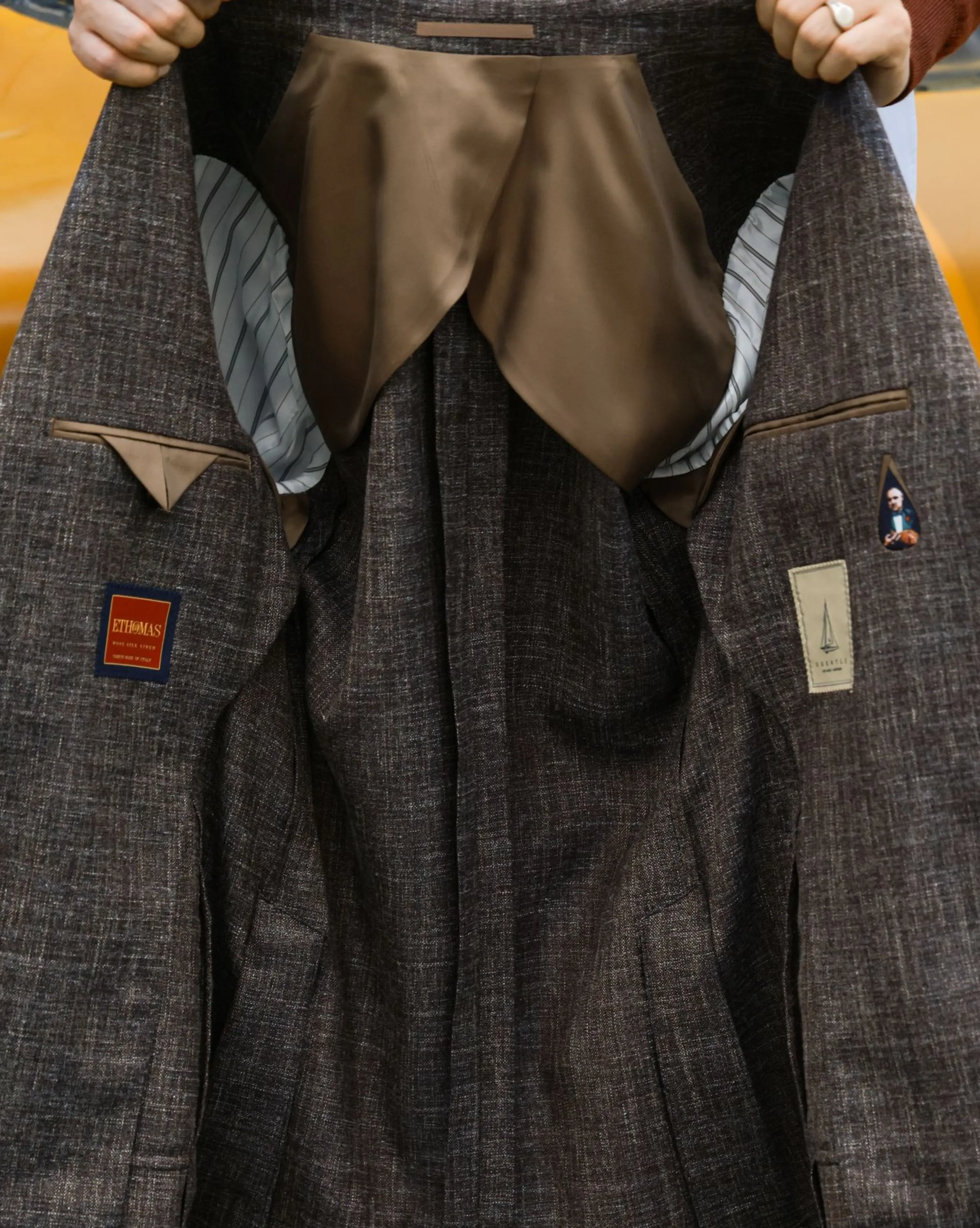 Driftwood Wool-Silk-Linen Two-Button Blazer - Image 2