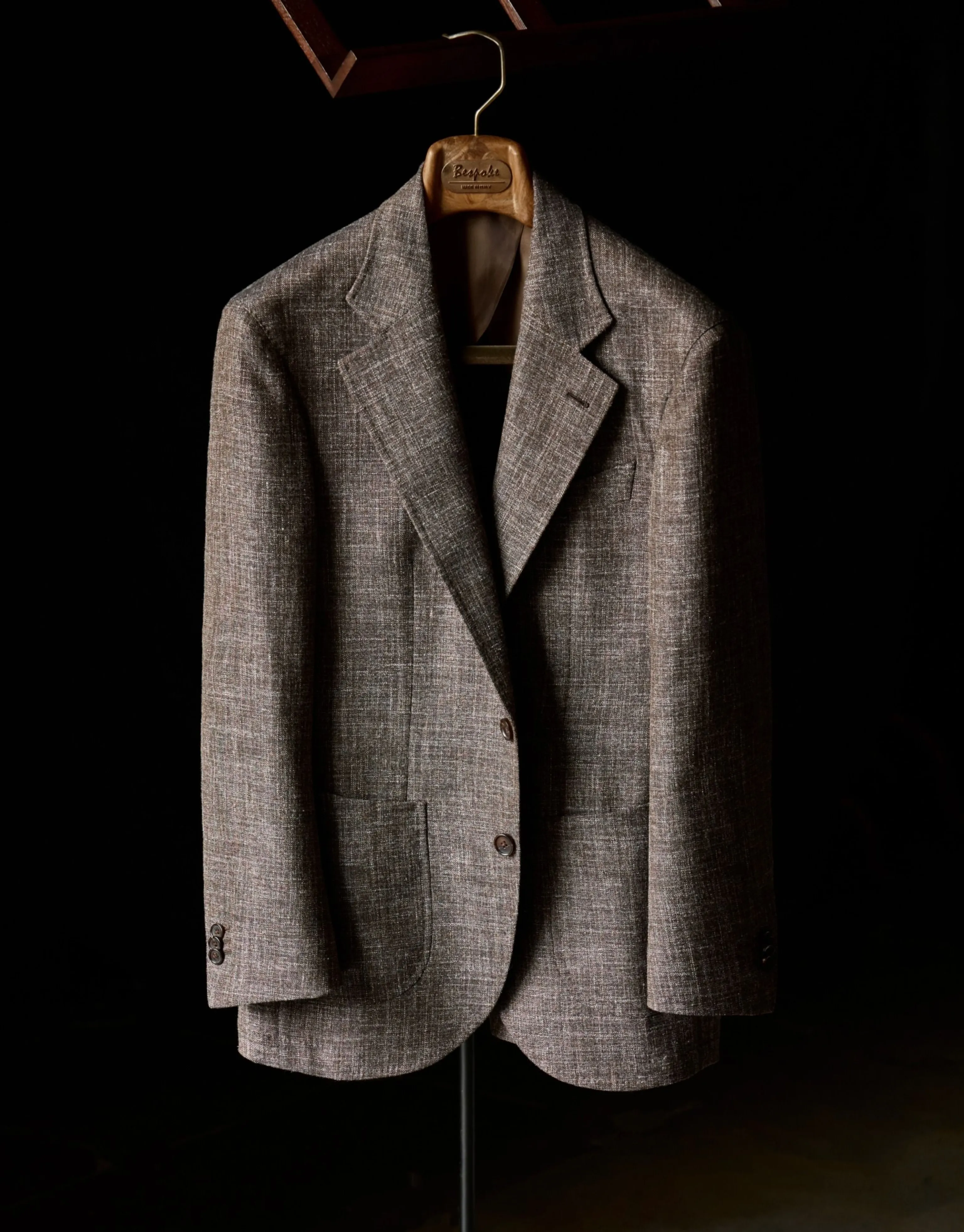 Driftwood Wool-Silk-Linen Two-Button Blazer - Image 3