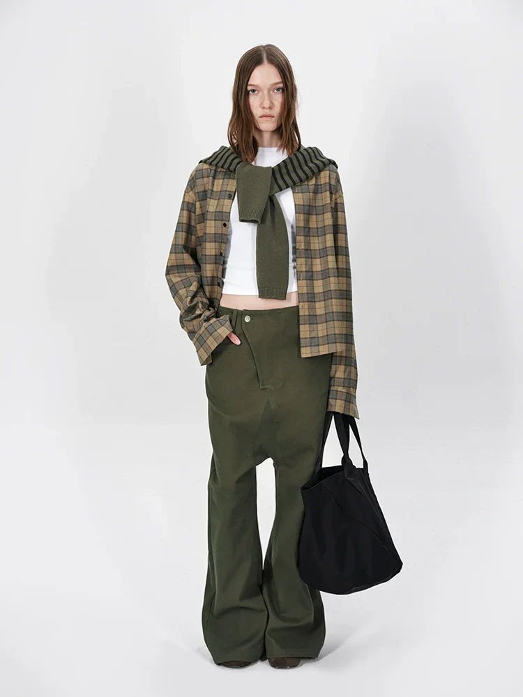 Drop Crotch Flare Overalls - Image 4