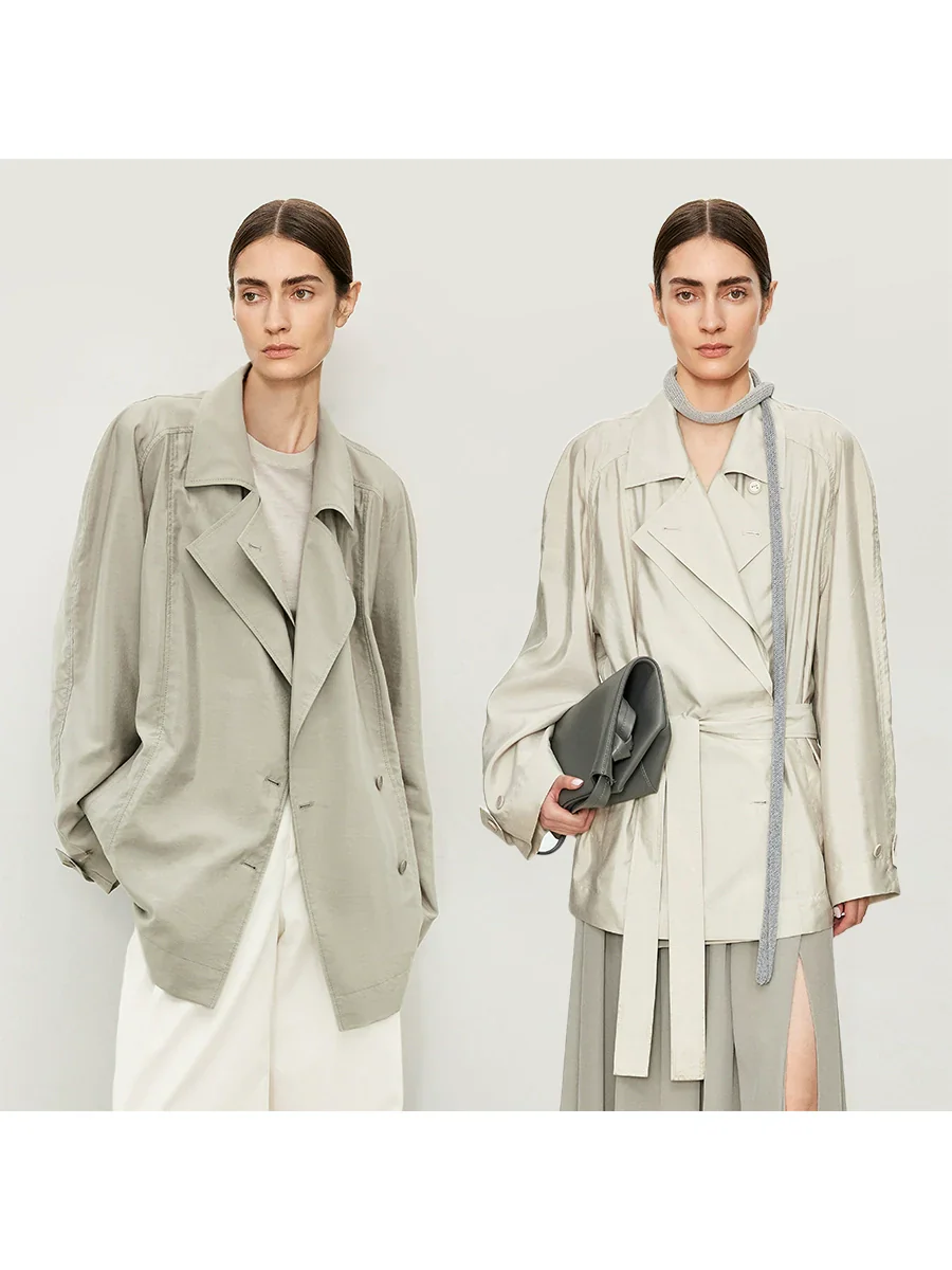 Drysilk Inverted-T Trench Jacket (Mulberry Silk)