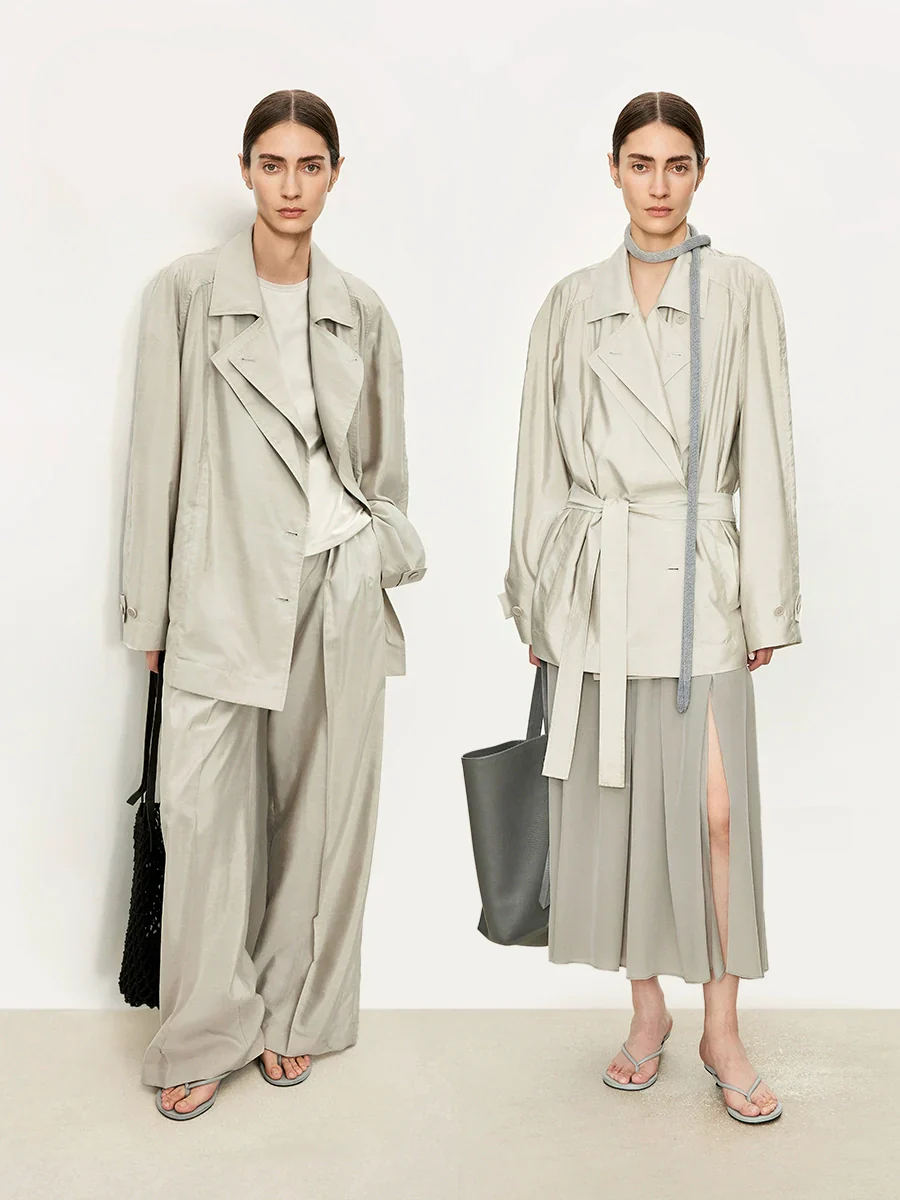 Drysilk Inverted-T Trench Jacket (Mulberry Silk) - Image 3