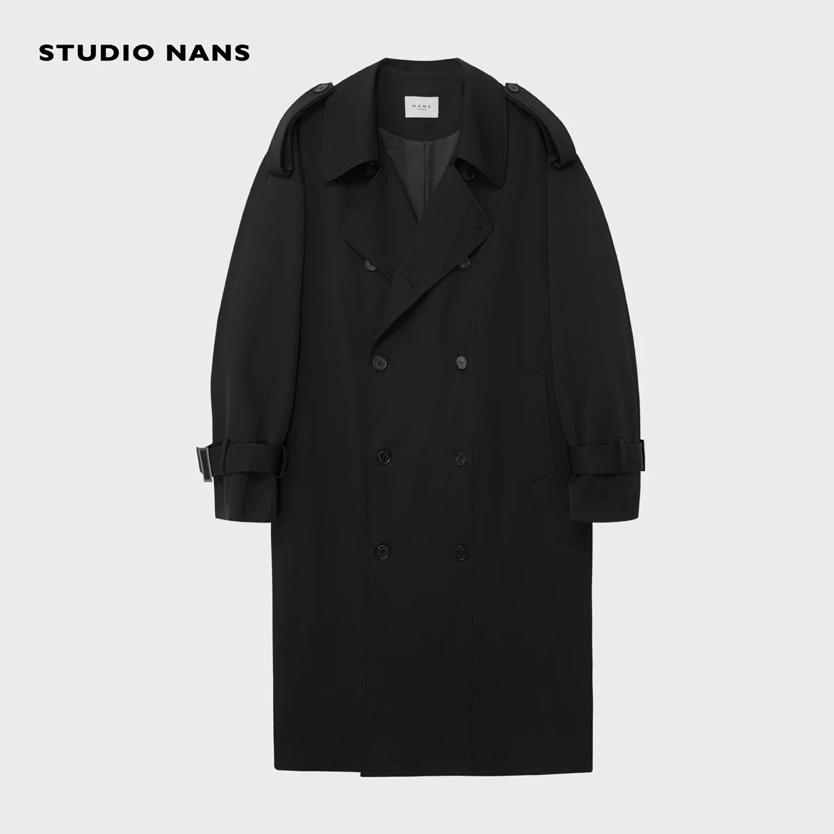 Dual-Length Double-Breasted Trench Coat - Image 7